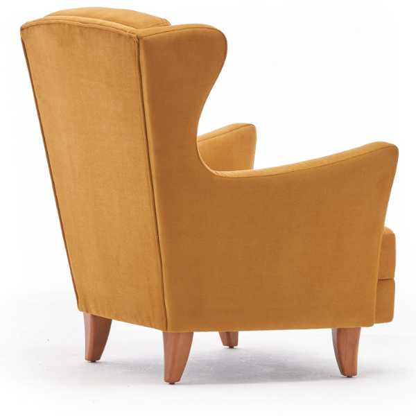 Lola Fauteuil à oreilles | Bois de hêtre | Doré - Image 2