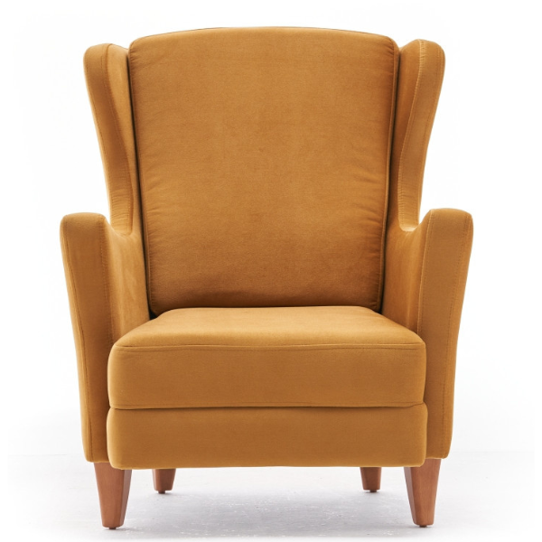 Lola Fauteuil à oreilles | Bois de hêtre | Doré - Image 6