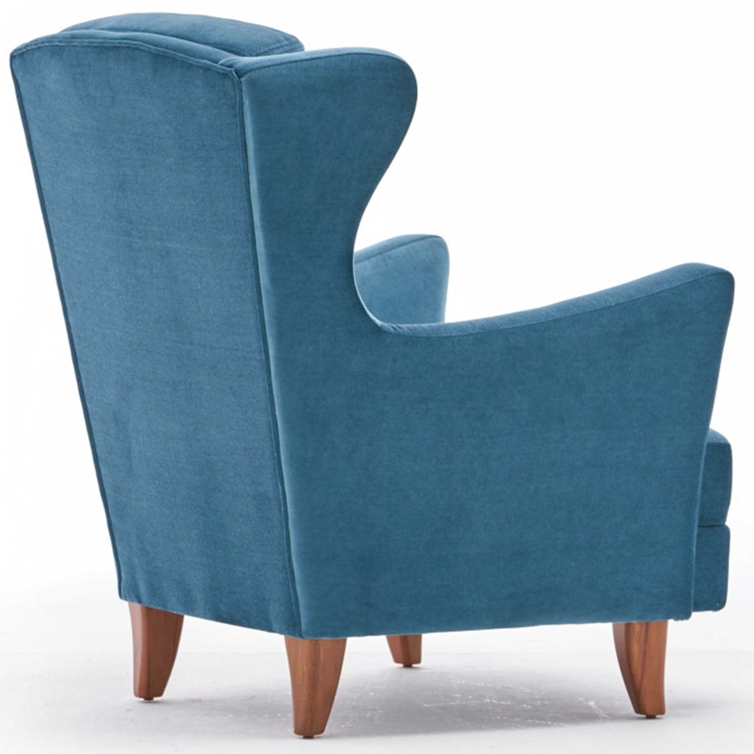 Lola Fauteuil à oreilles | Bois de hêtre | Turquoise - Image 4