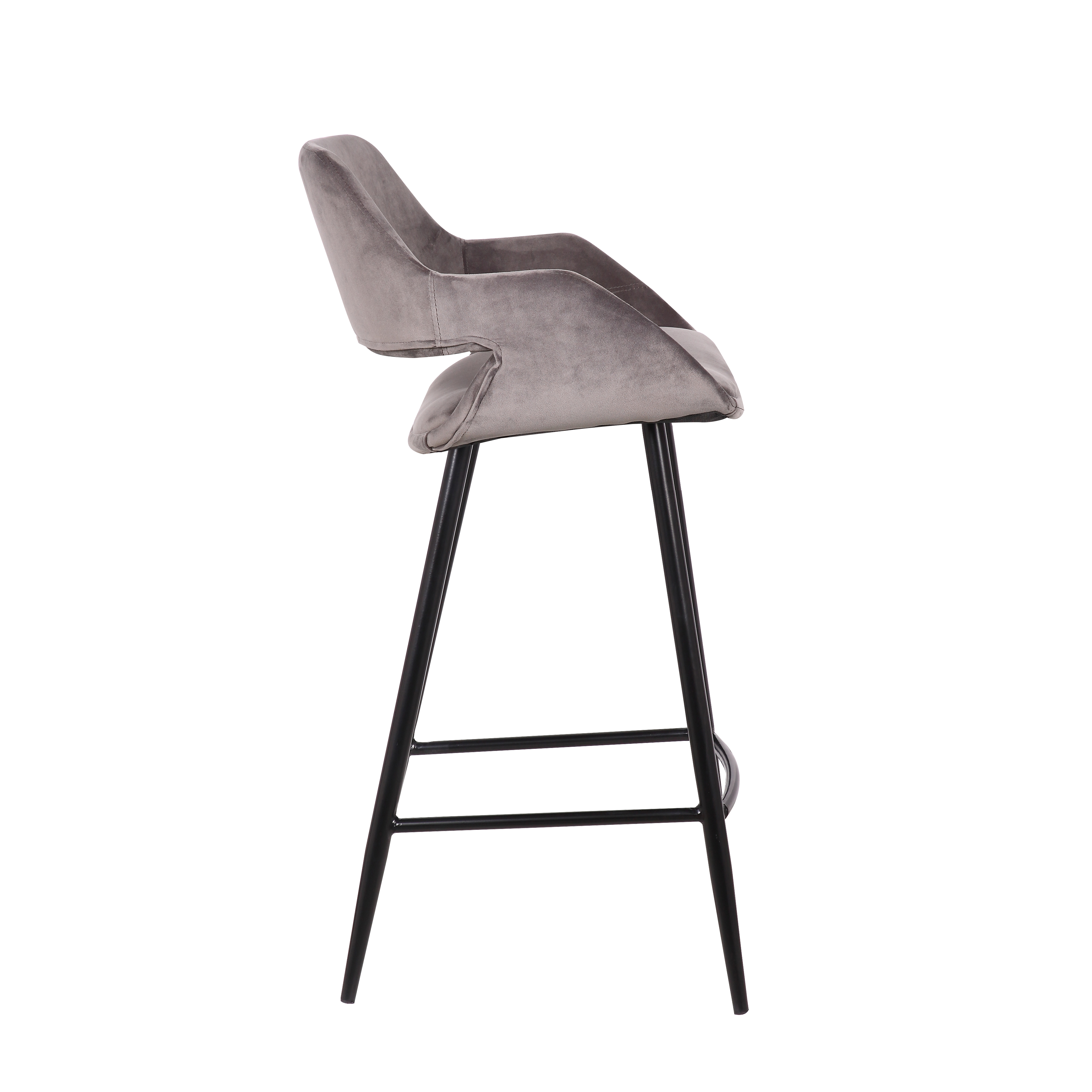 Lot de 2 chaises de bar Erika 65cm - gris - Image 5