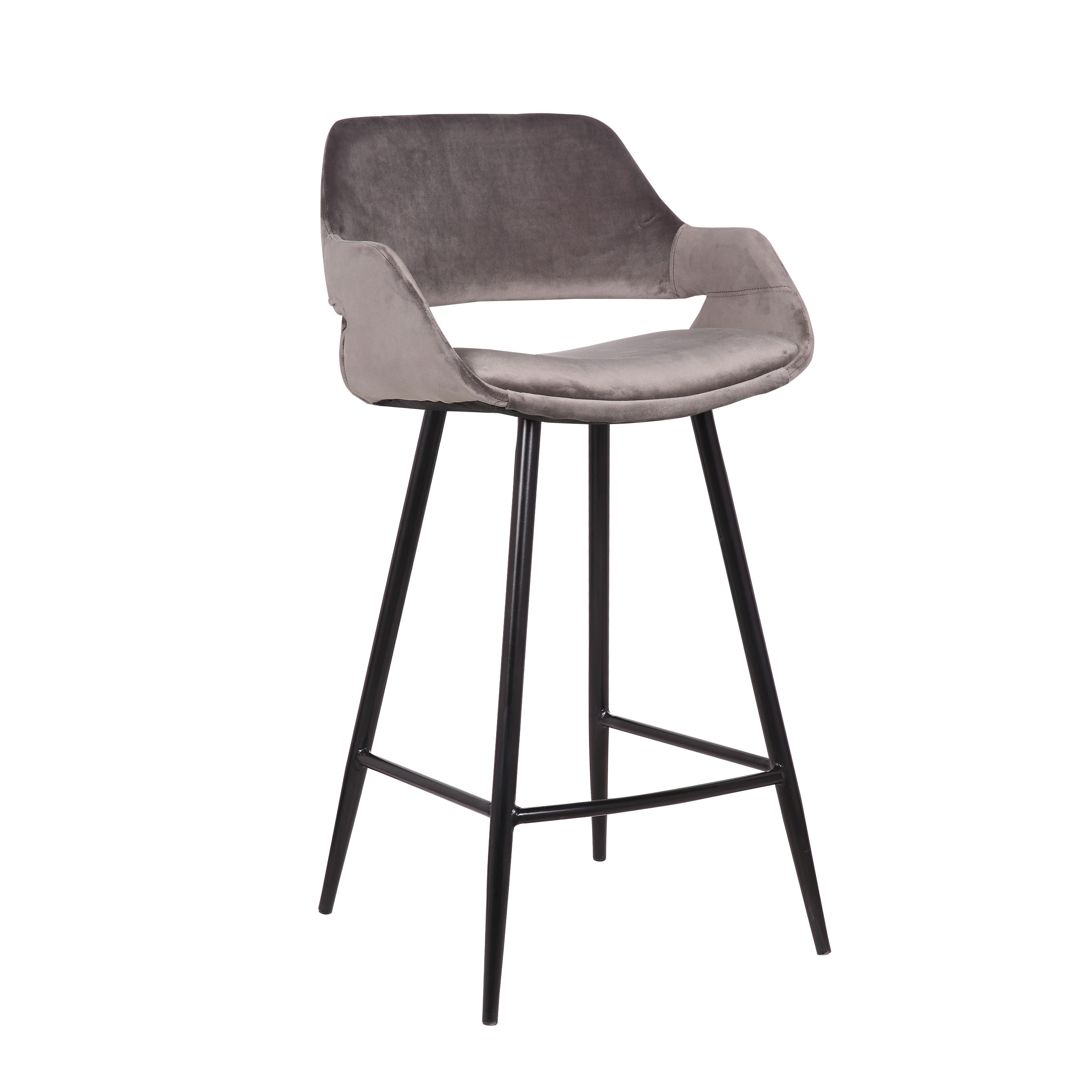 Lot de 2 chaises de bar Erika 65cm - gris