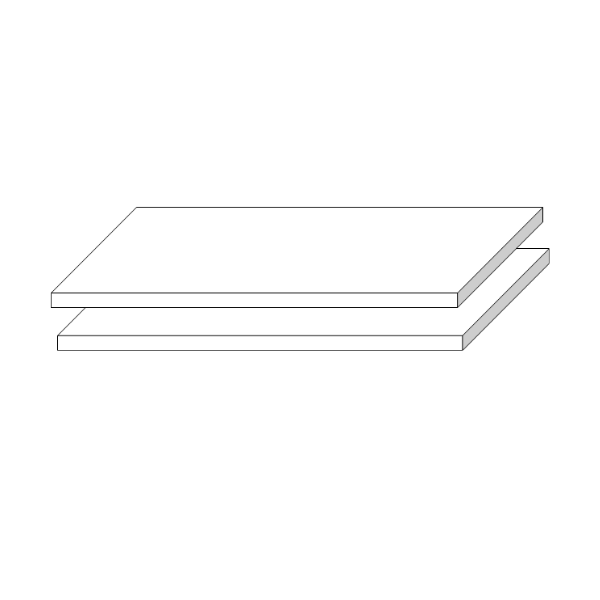 Lot de 2 étagères Larnaca (pour armoire 5 portes) - pin blanc