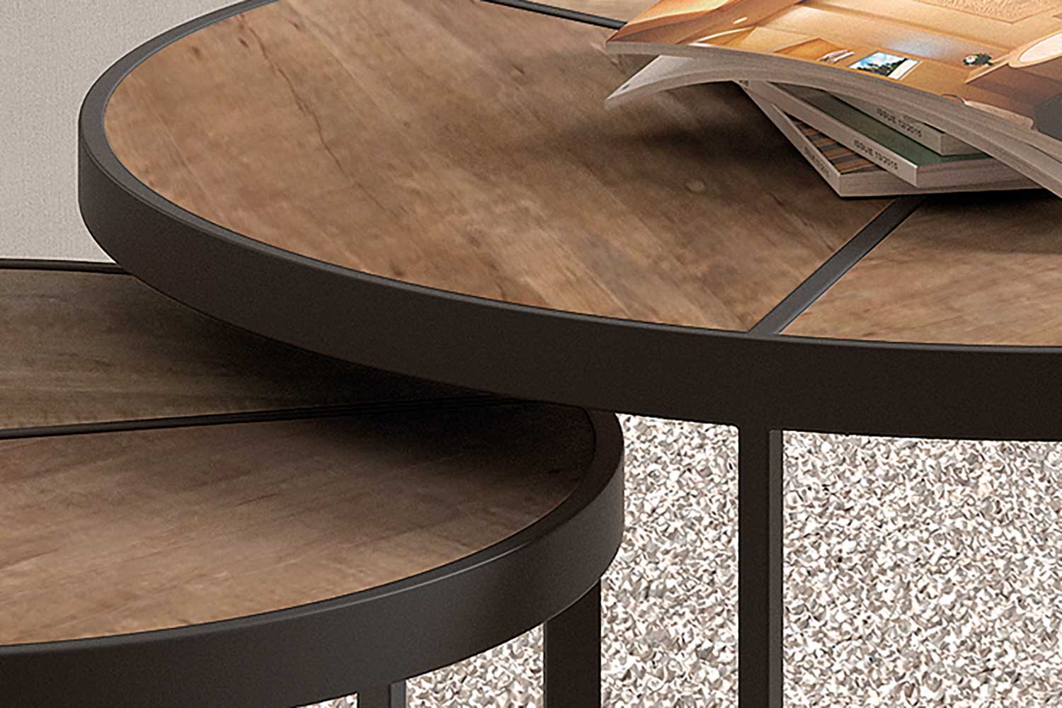 Lot de 2 tables basses Arya - bois de mango - Image 5