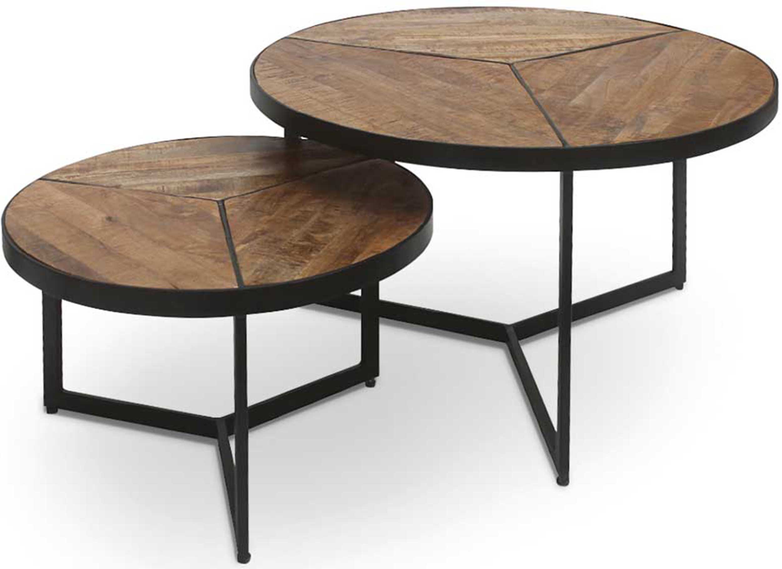 Lot de 2 tables basses Arya - bois de mango - Image 7