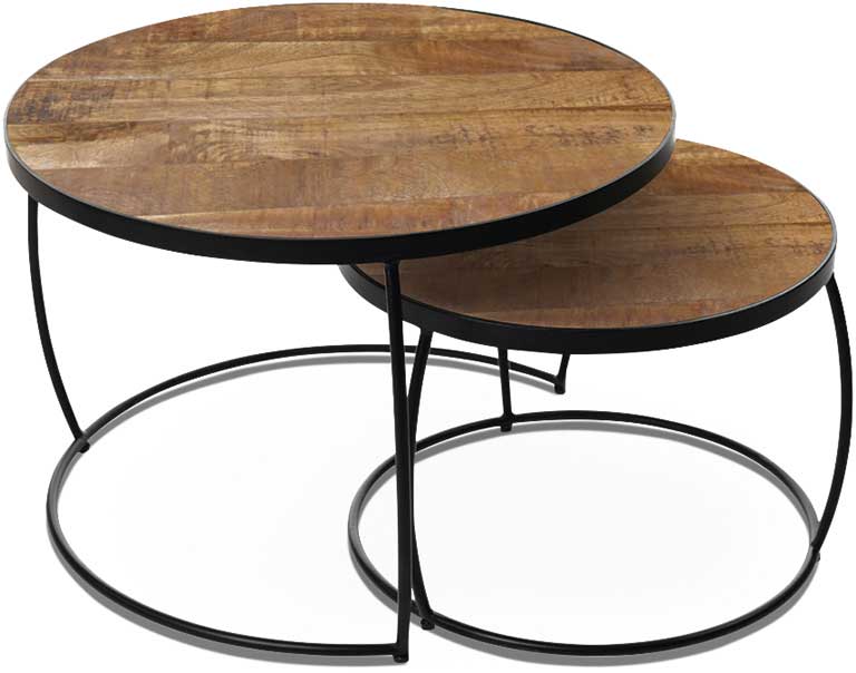 Lot de 2 tables basses Lars - mangolia - Image 7