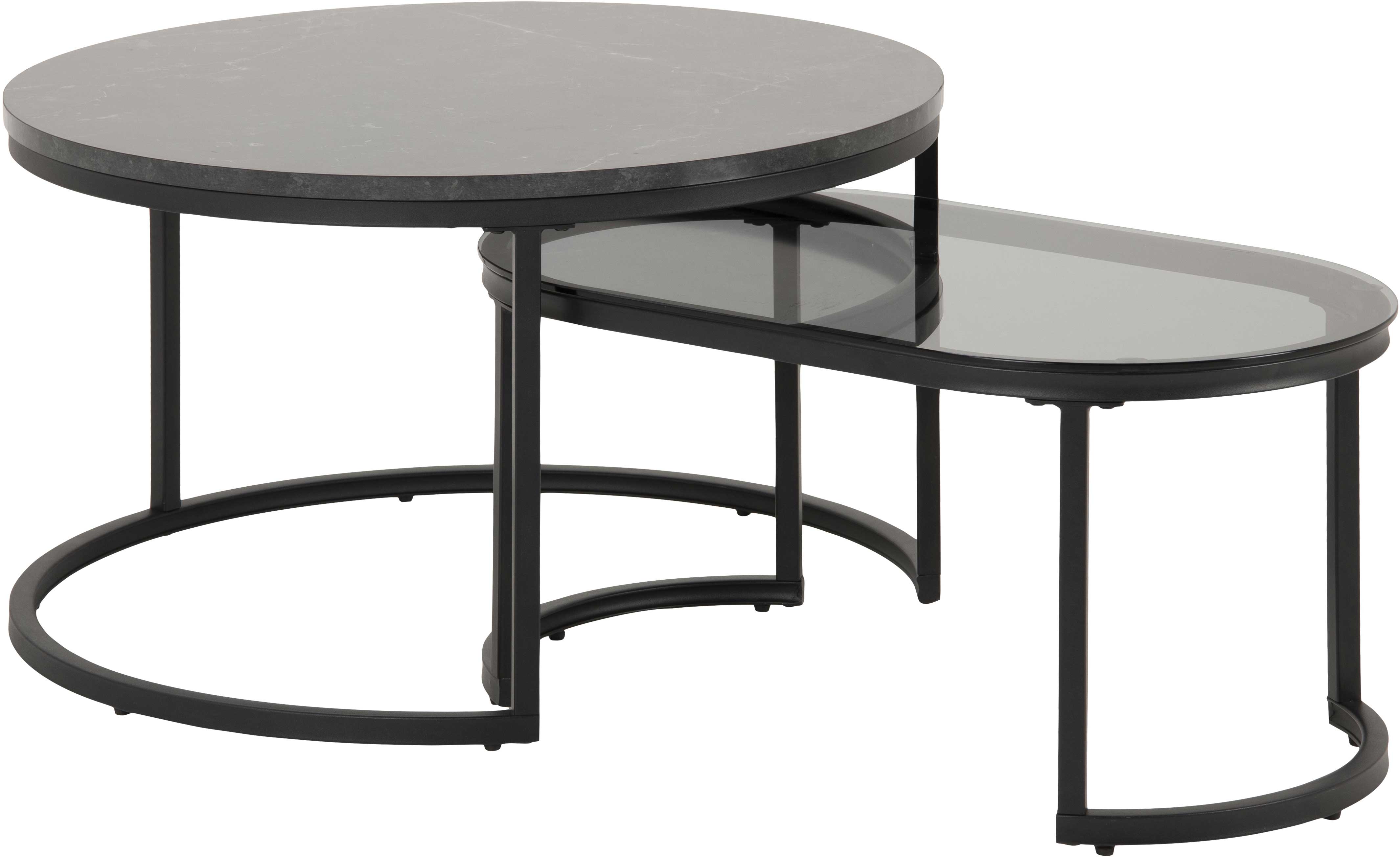 Lot de 2 tables basses Spiro - noir/gris - Image 11