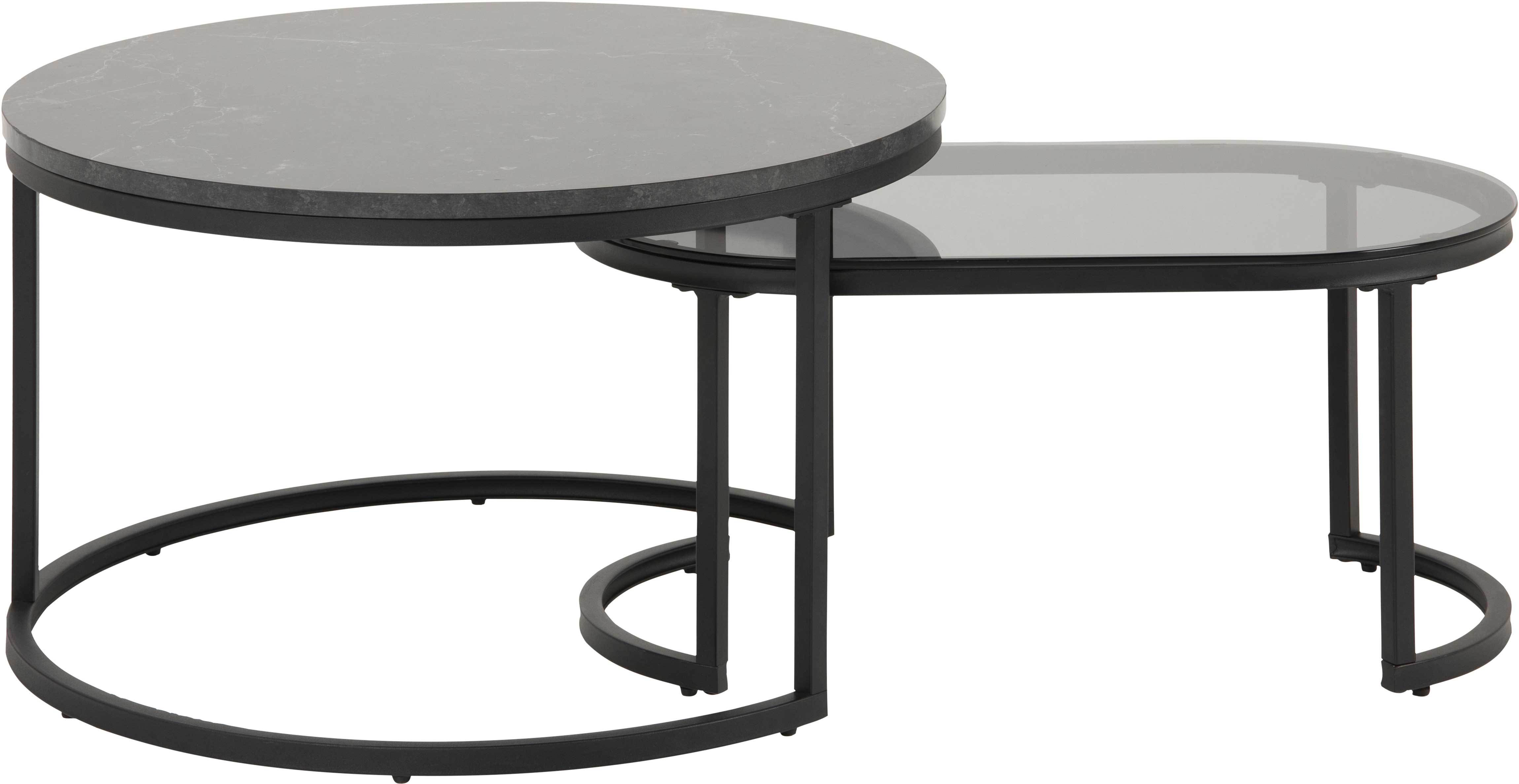 Lot de 2 tables basses Spiro - noir/gris - Image 8