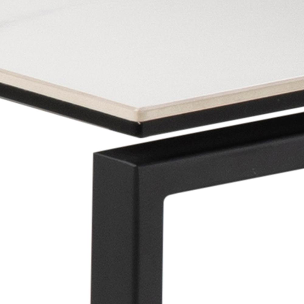 Lot de 3 tables d'appoint Nicola céramique - blanc/noir - Image 4