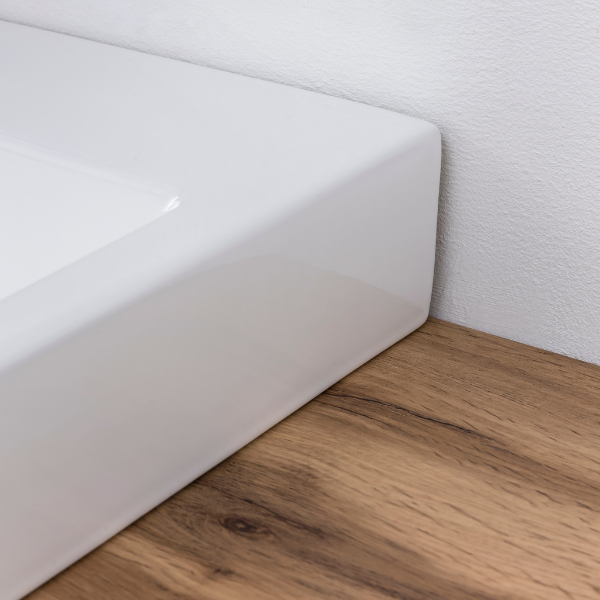 Meuble à lavabo Pisca 100cm 2 tiroirs - chêne - Image 4