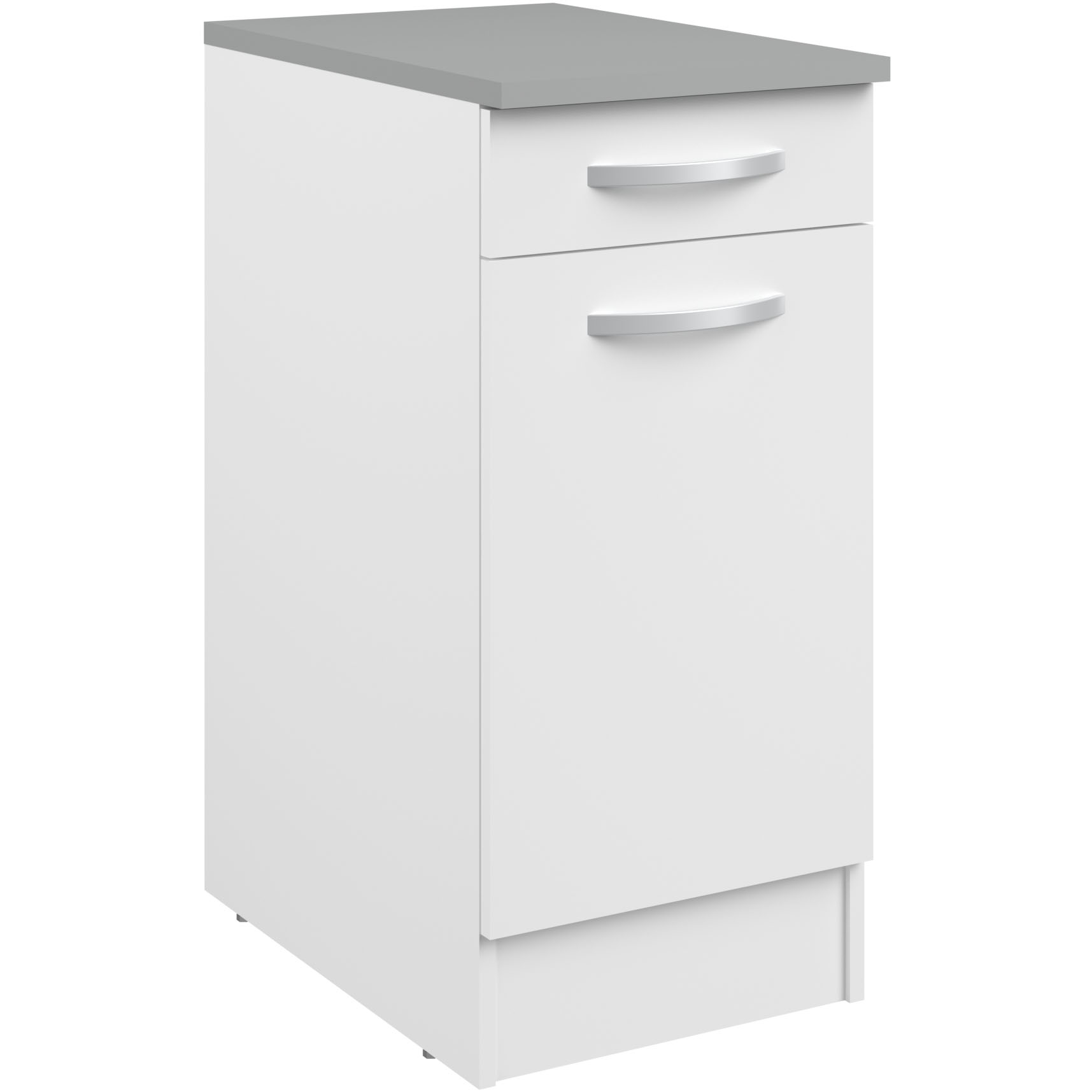 Meuble bas Oke 40x60 cm avec tiroir et porte - blanc - Image 8