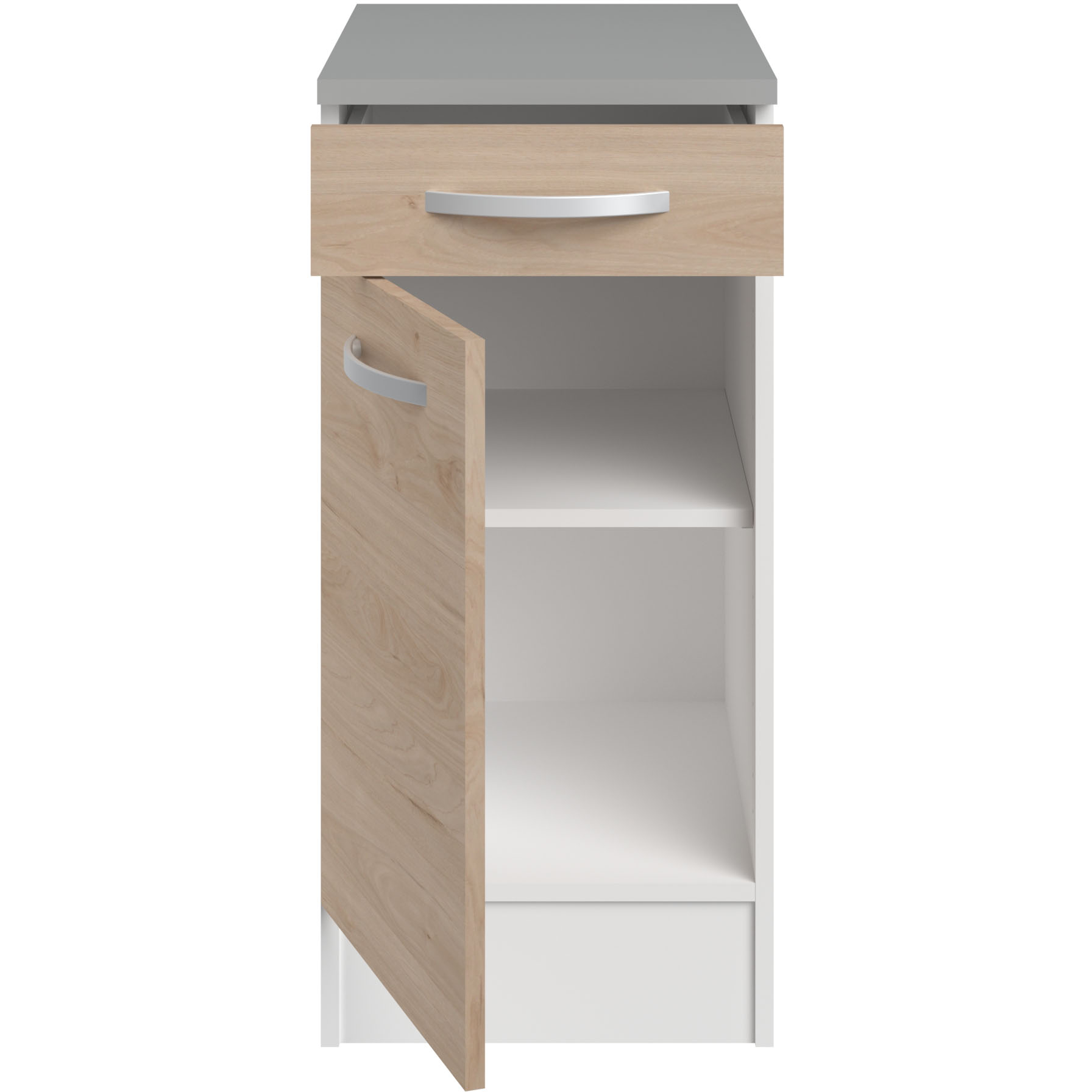 Meuble bas Oke 40x60 cm avec tiroir et porte - chêne - Image 5