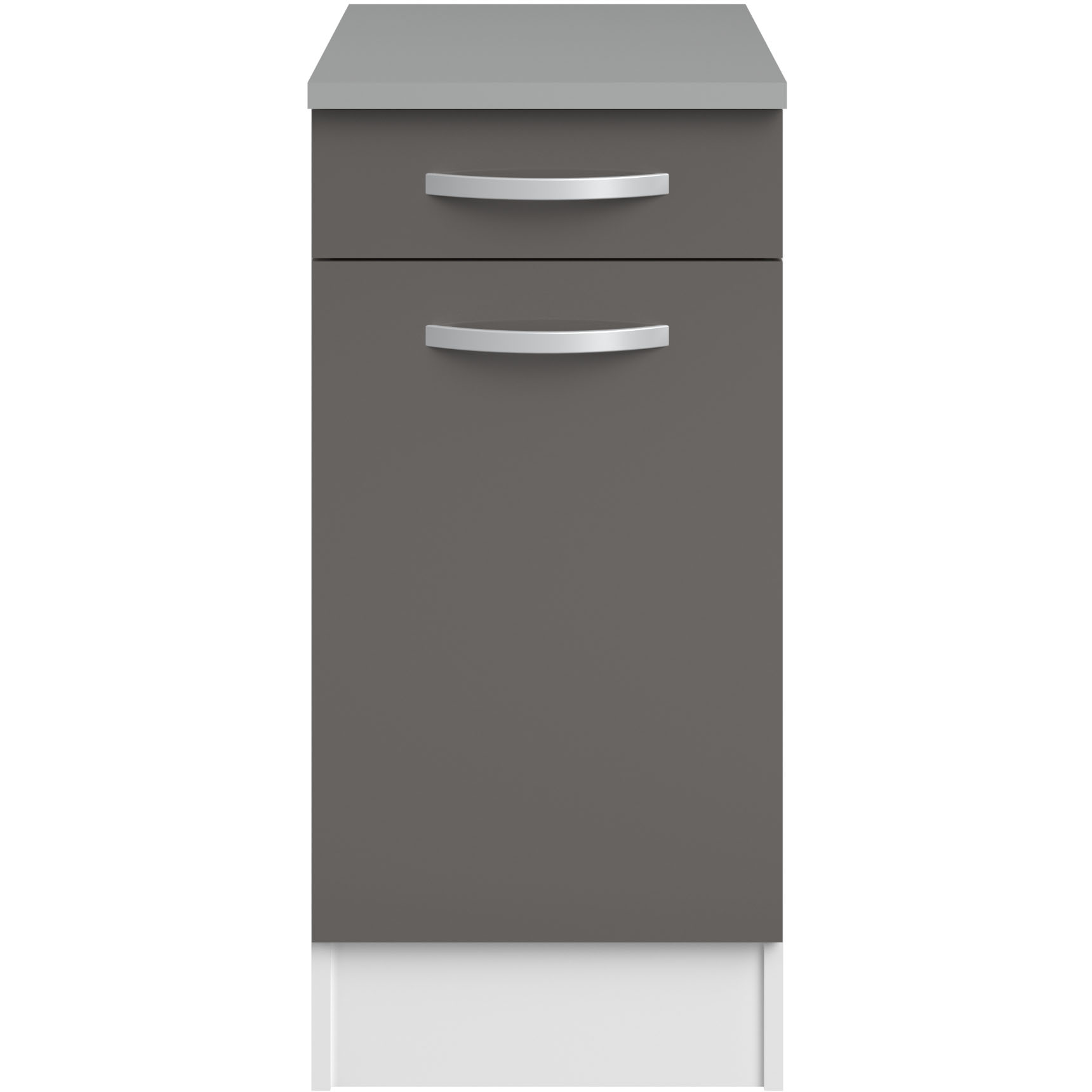 Meuble bas Oke 40x60 cm avec tiroir et porte - gris - Image 4