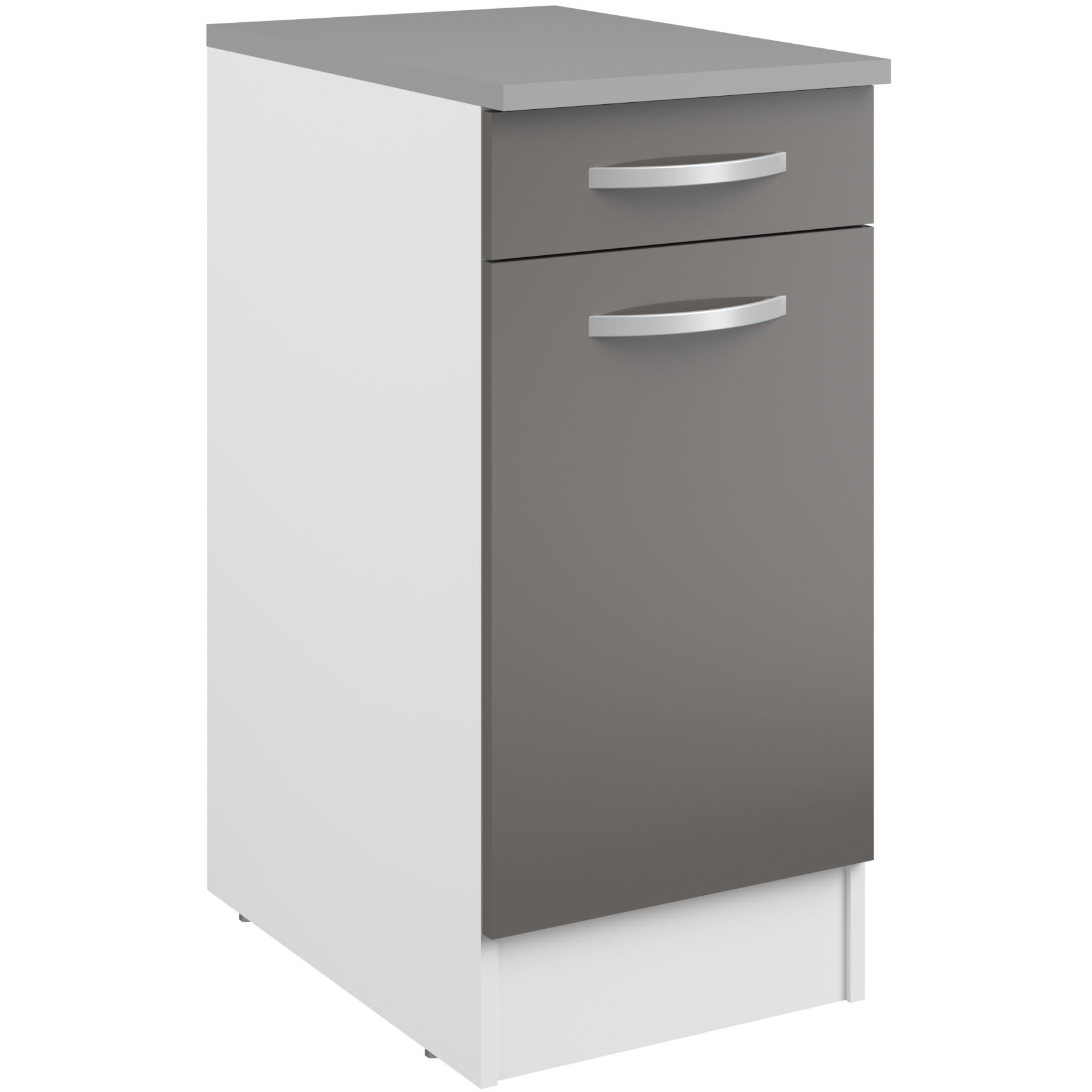 Meuble bas Oke 40x60 cm avec tiroir et porte - gris - Image 9