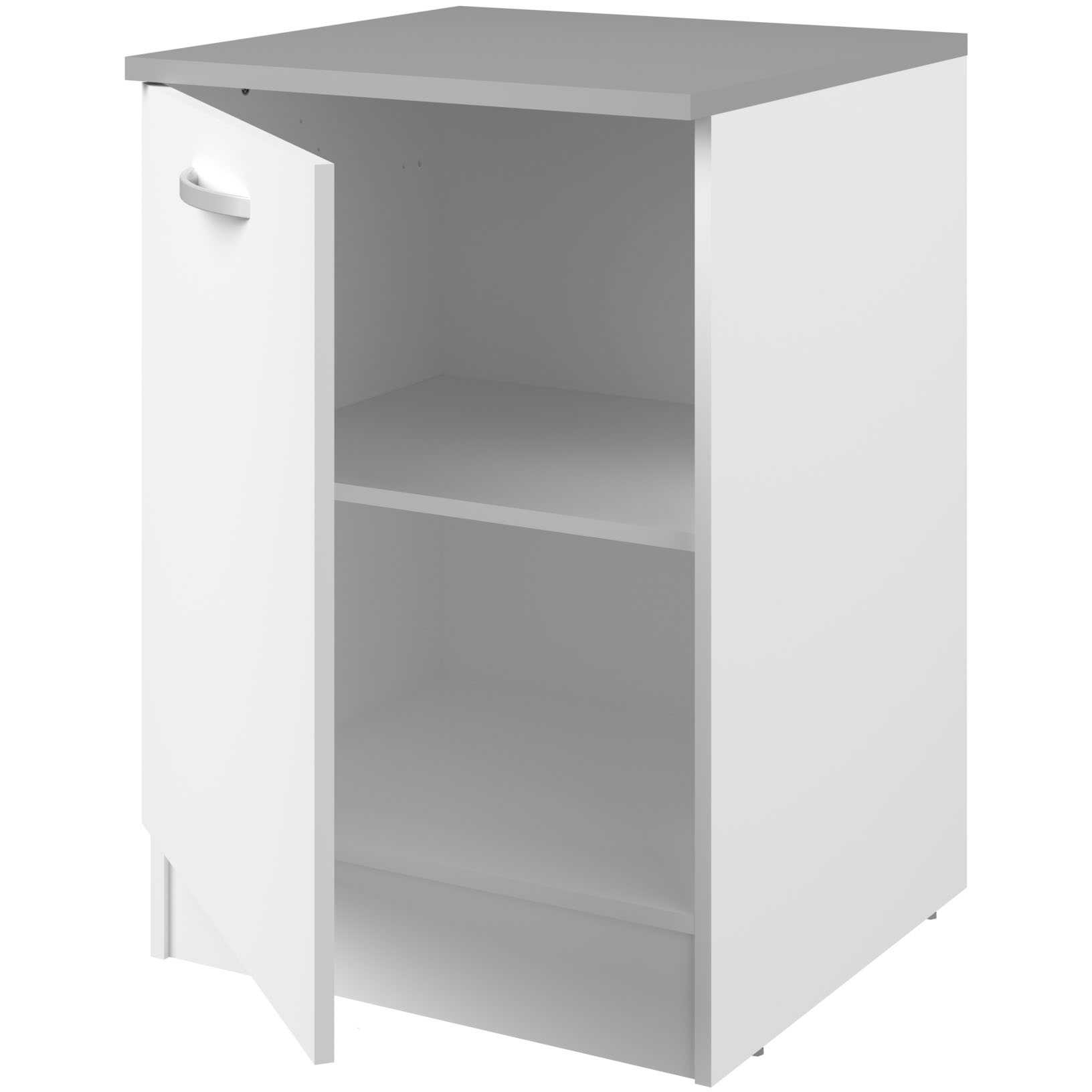 Meuble bas Oke 60 cm avec porte - blanc - Image 2