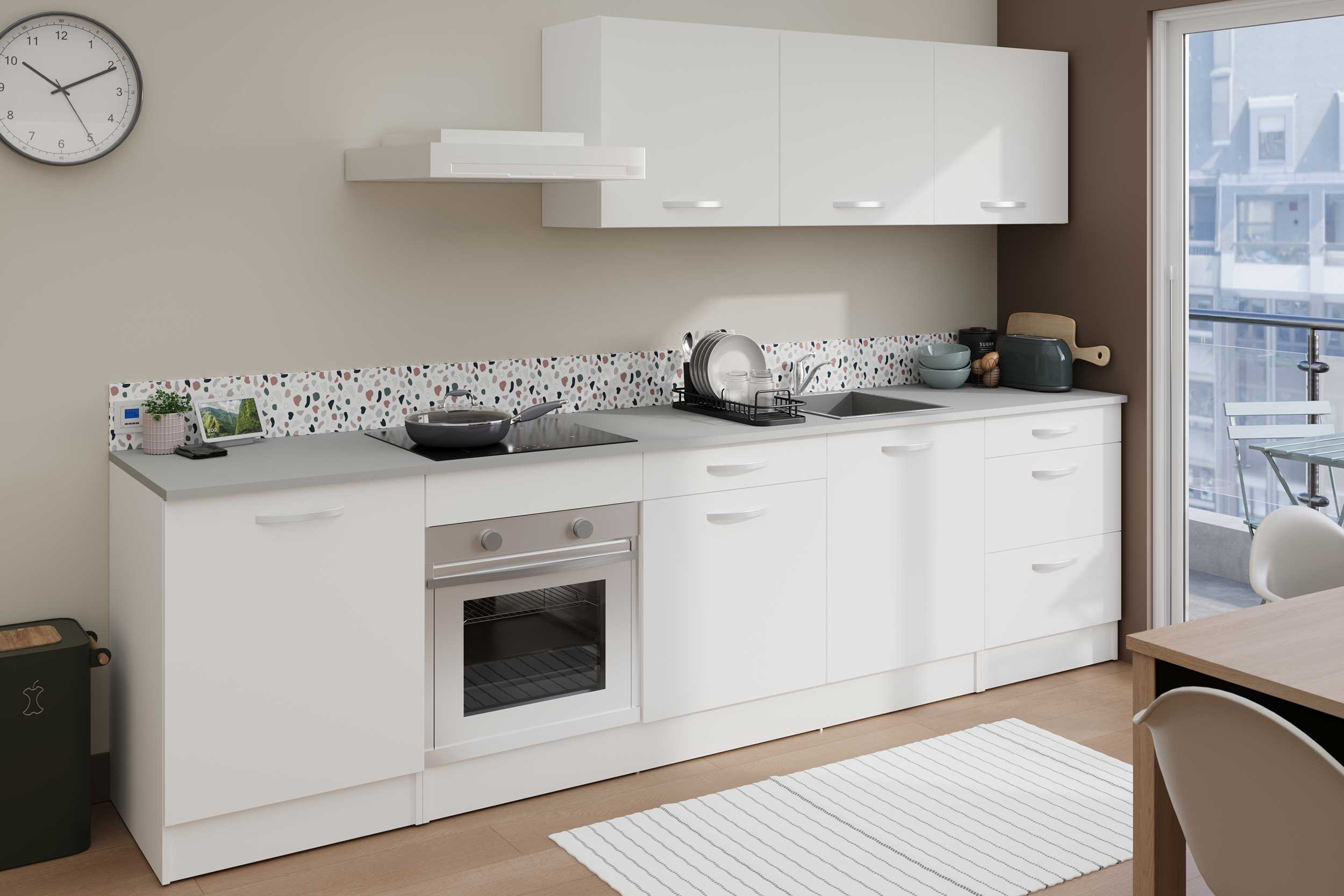 Meuble bas Oke 60 cm avec porte - blanc - Image 7