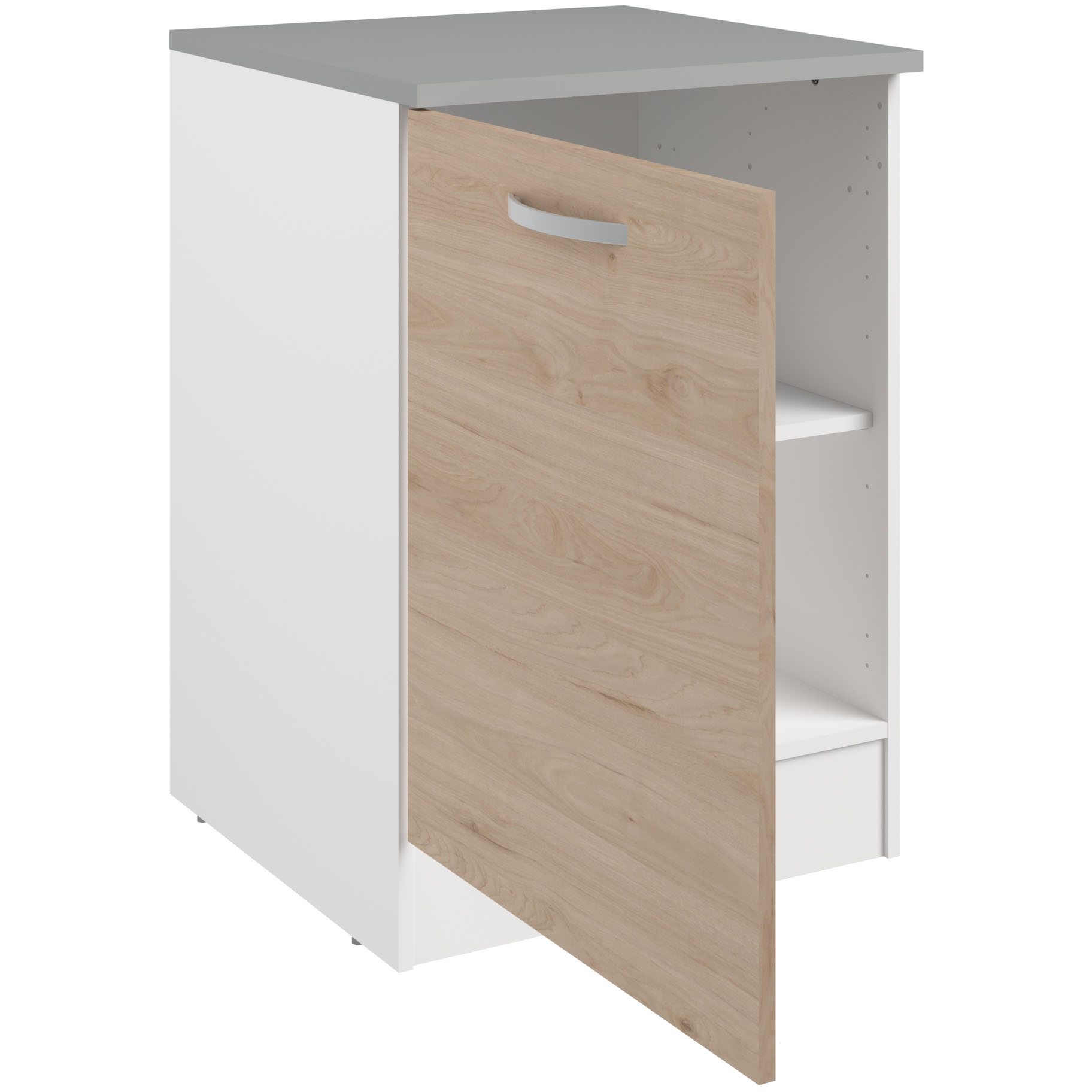 Meuble bas Oke 60 cm avec porte - chêne - Image 3