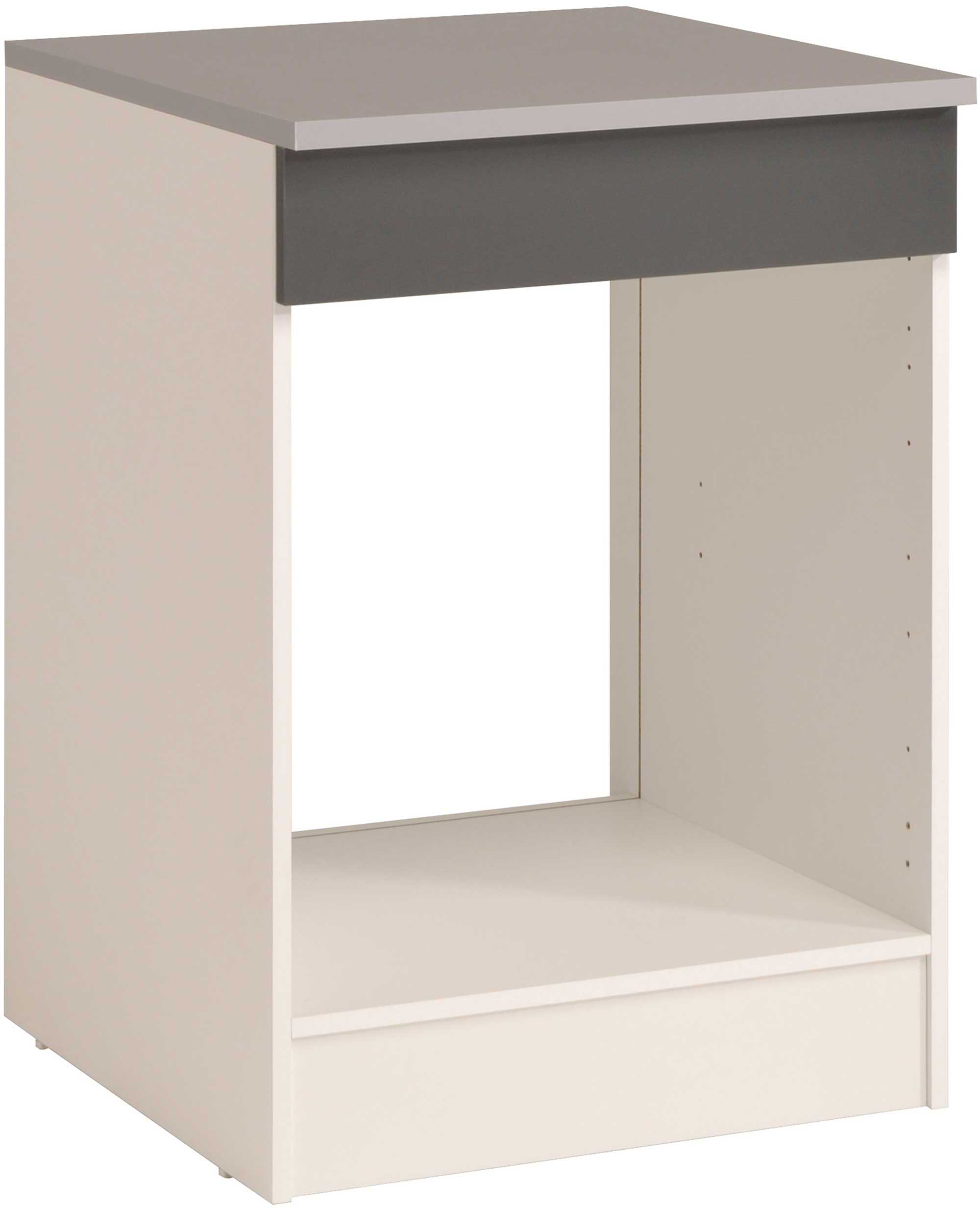 Meuble bas Oke 60 cm pour four et plaque de cuisson - gris