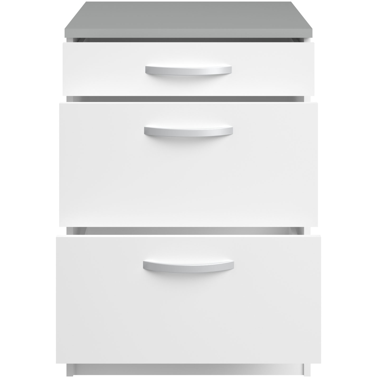 Meuble bas Oke 60x60 avec 3 tiroirs - blanc - Image 5