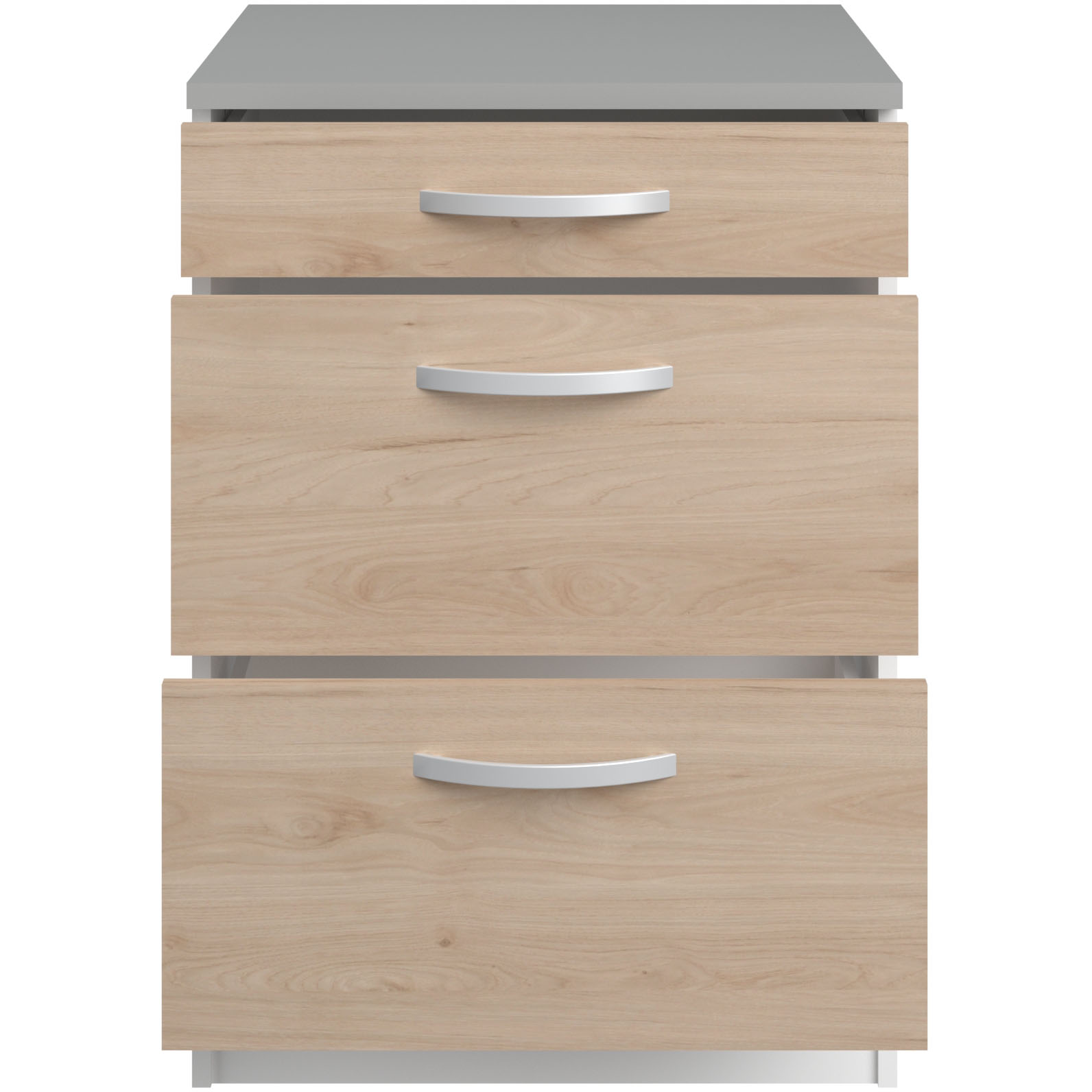 Meuble bas Oke 60x60 avec 3 tiroirs - chêne - Image 3