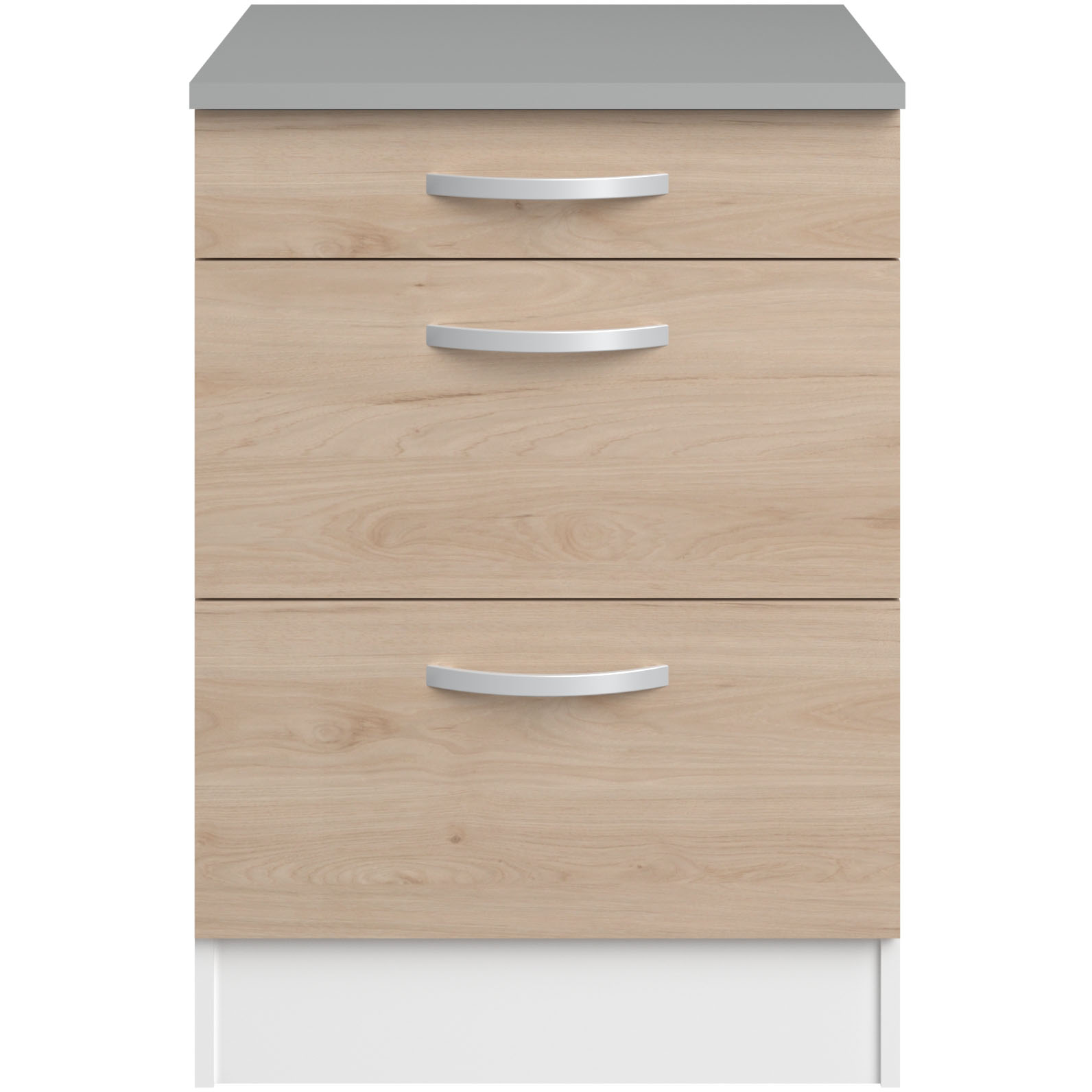 Meuble bas Oke 60x60 avec 3 tiroirs - chêne - Image 6