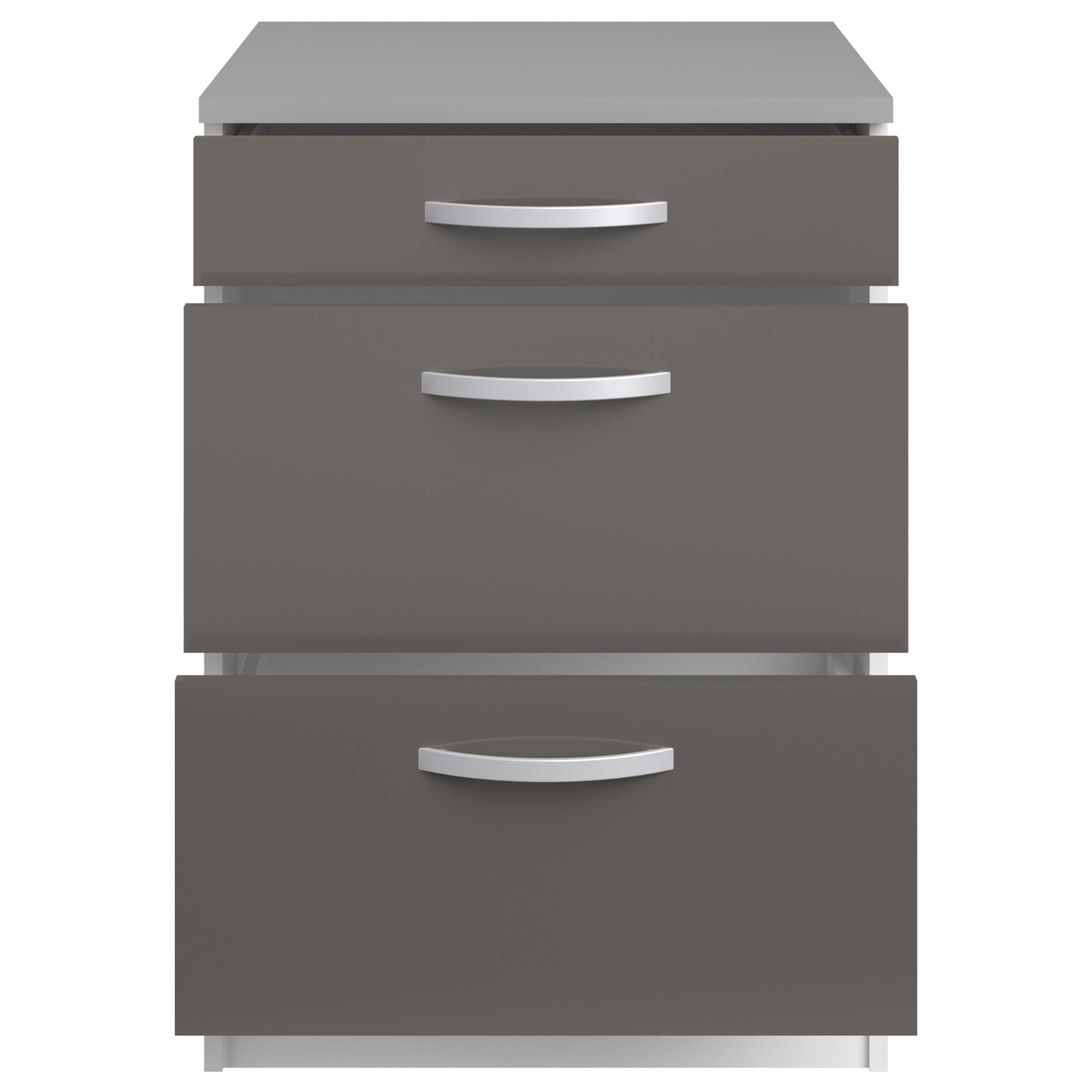 Meuble bas Oke 60x60 avec 3 tiroirs - gris - Image 3