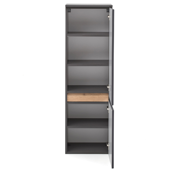 Meuble colonne Vikas 2 portes - anthracite - Image 11