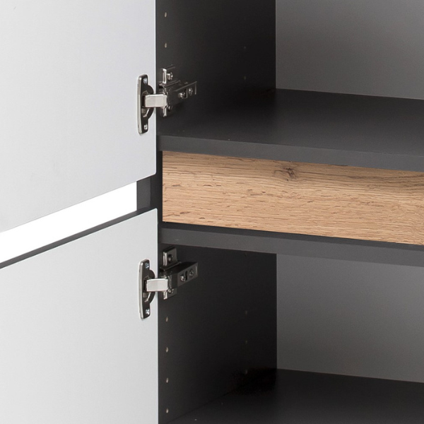 Meuble colonne Vikas 2 portes - anthracite - Image 9