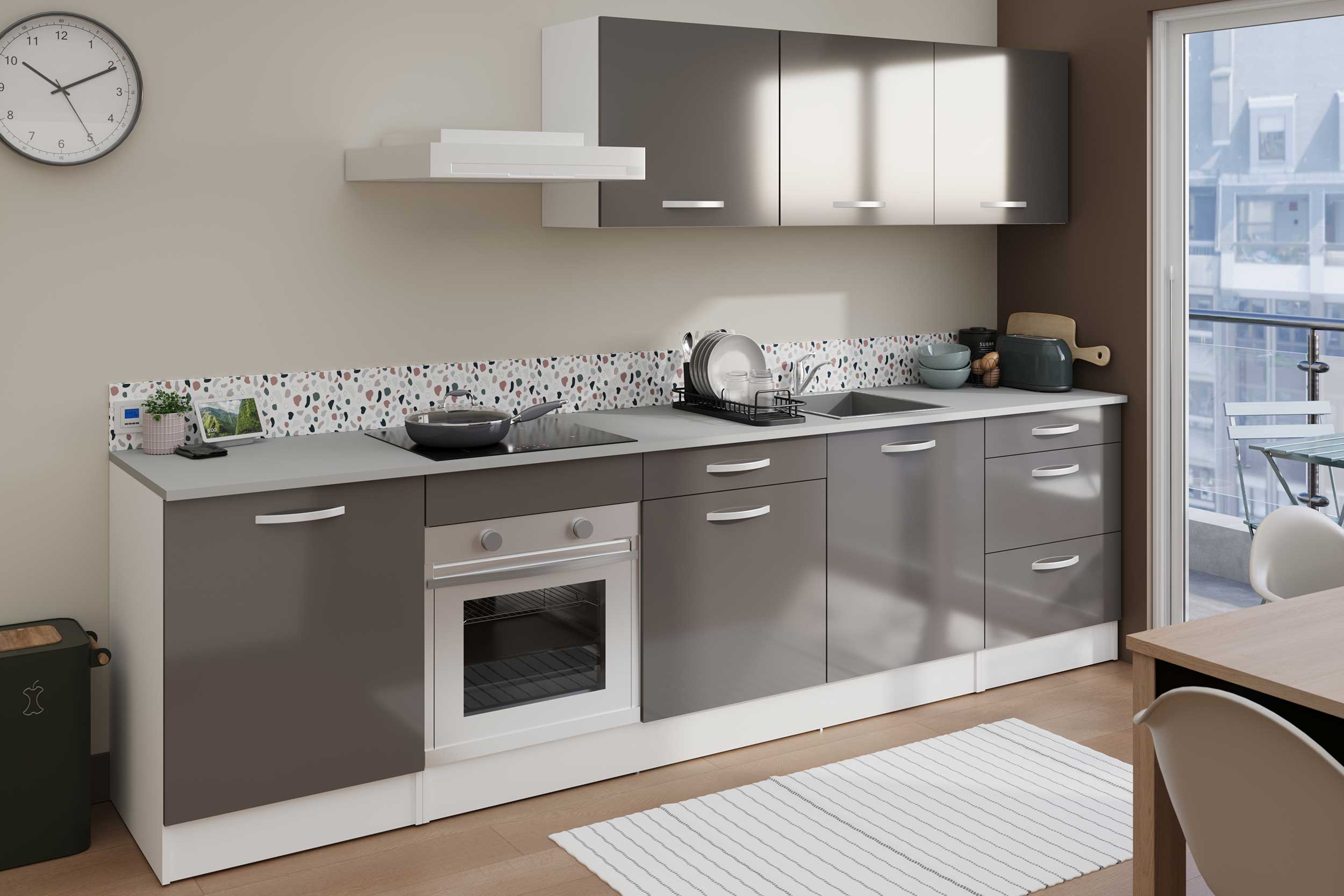 Meuble haut Oke 60 cm - gris - Image 8