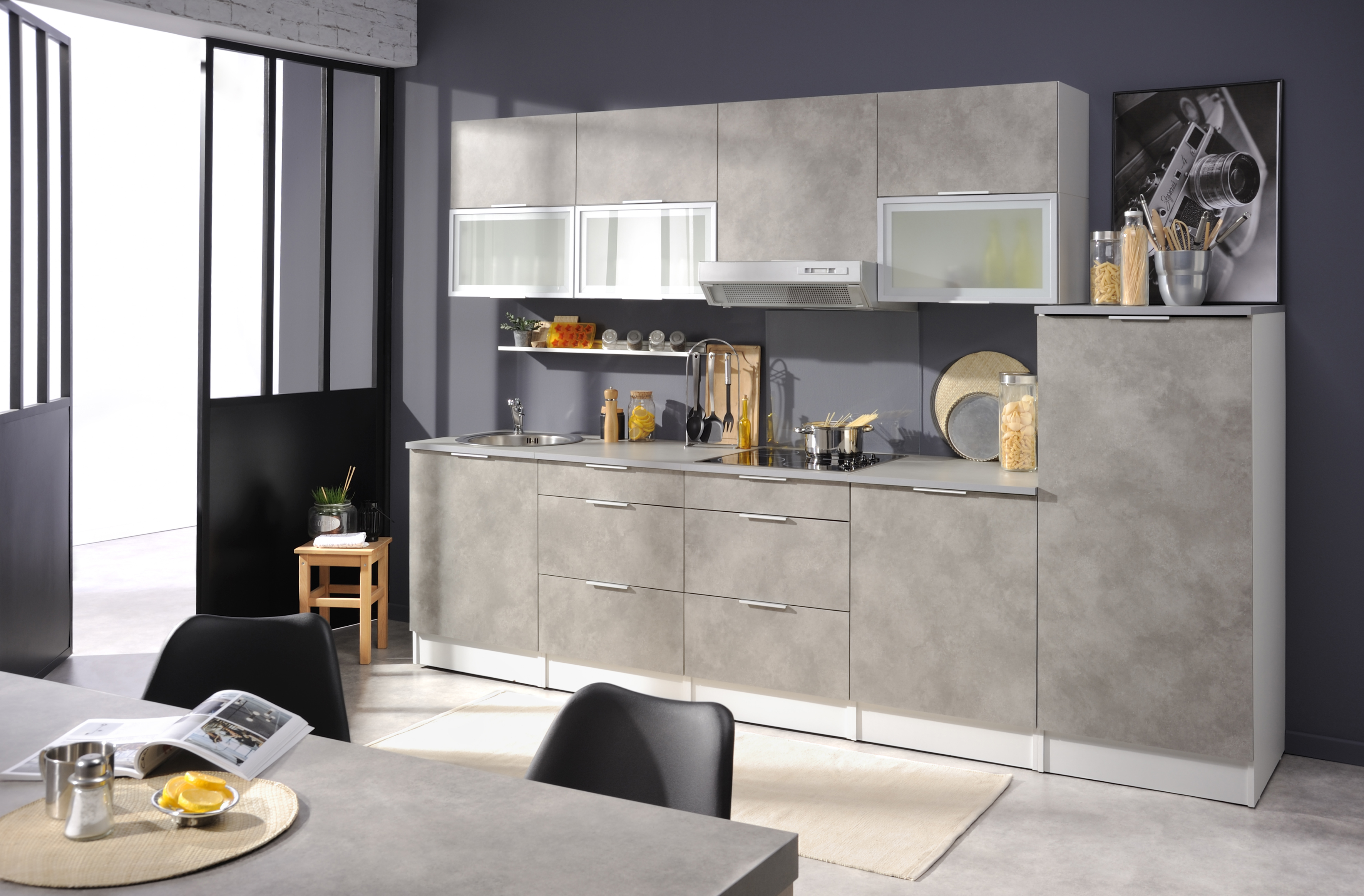 Meuble haut Spott 40 cm - béton - Image 3