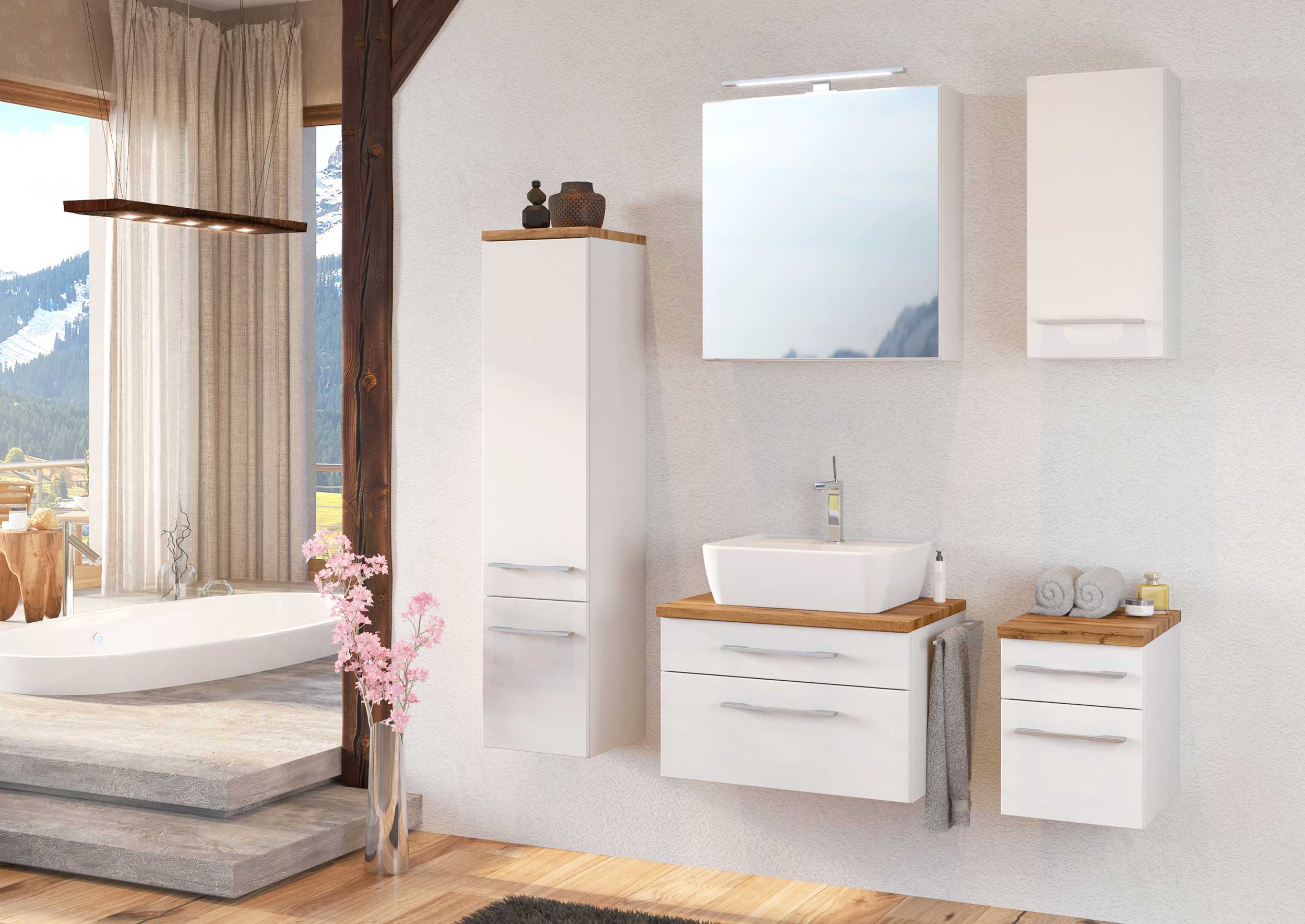 Meuble lavabo Dasa 60cm à 2 tiroirs - blanc - Image 3