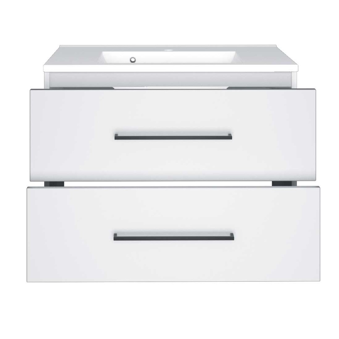 Meuble lavabo Dusan 80 cm 2 tiroirs - blanc - Image 3