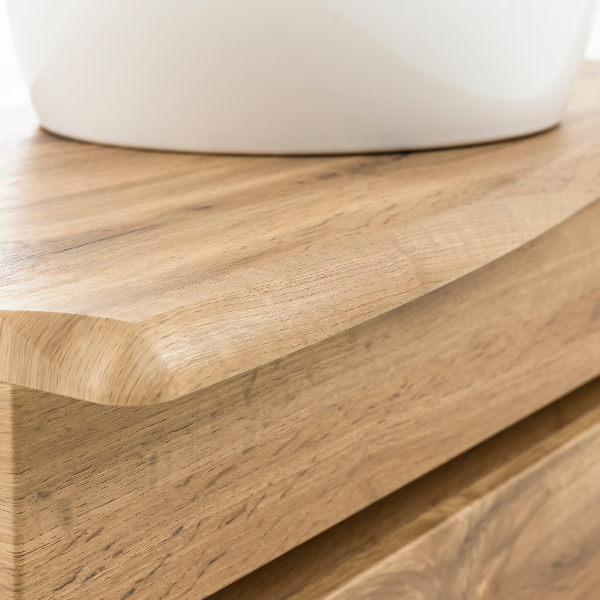 Meuble lavabo Karan 61cm avec lavabo et 1 tiroir - chêne - Image 6