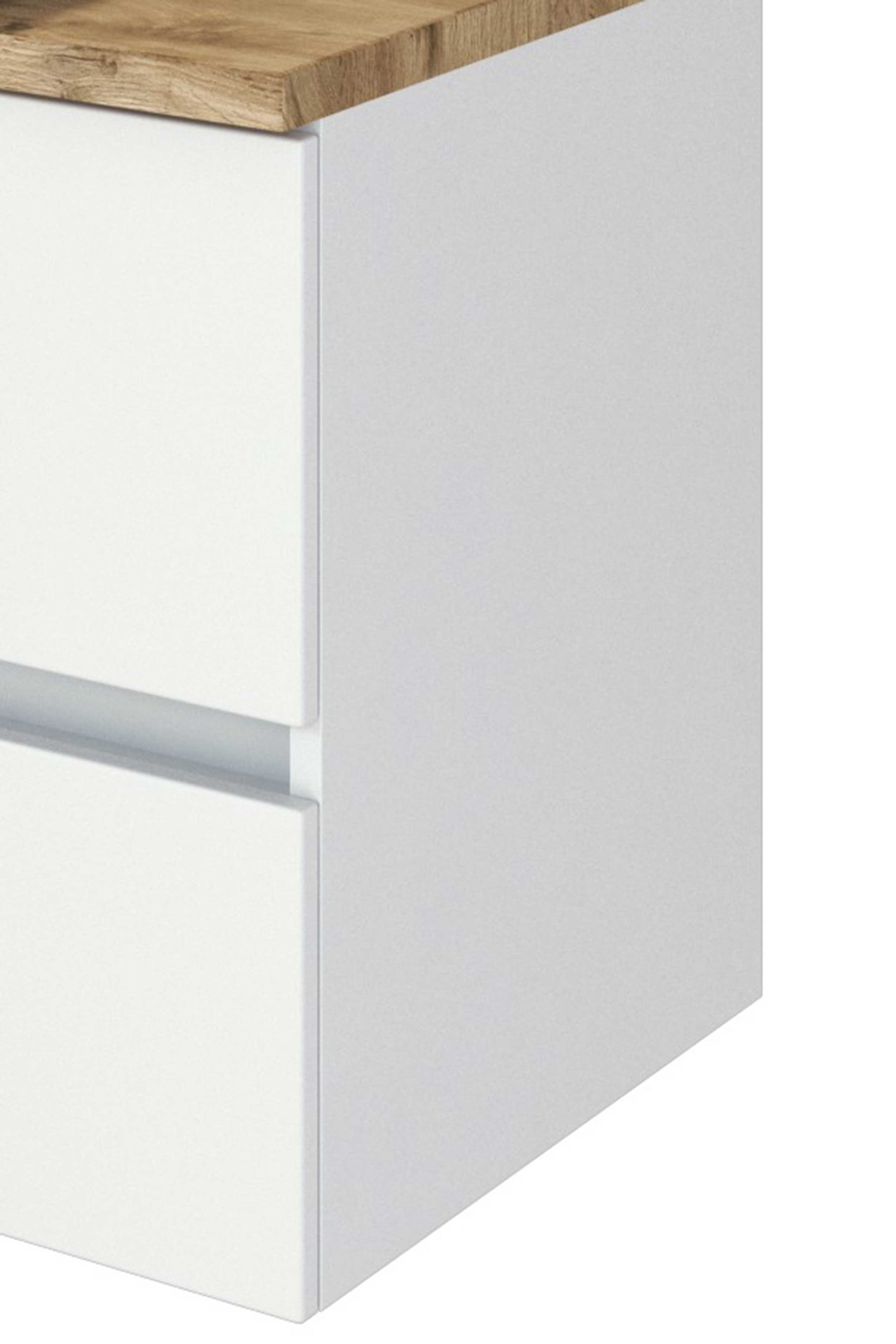 Meuble lavabo Pisca 100cm 2 tiroirs - blanc - Image 5