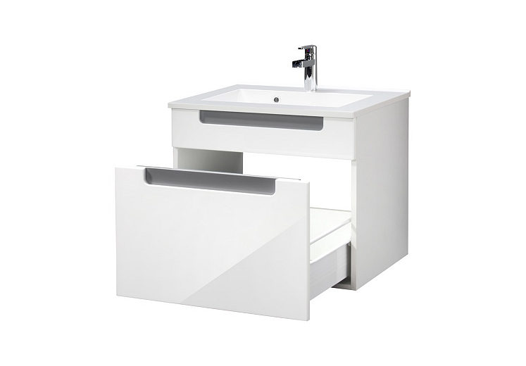 Meuble lavabo Siena 60cm - blanc/anthracite - Image 3