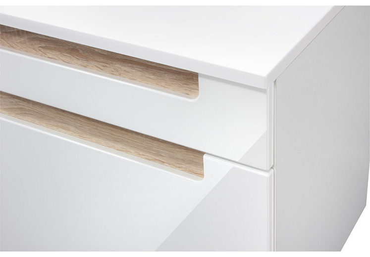 Meuble lavabo Siena 80cm - blanc/brun - Image 2