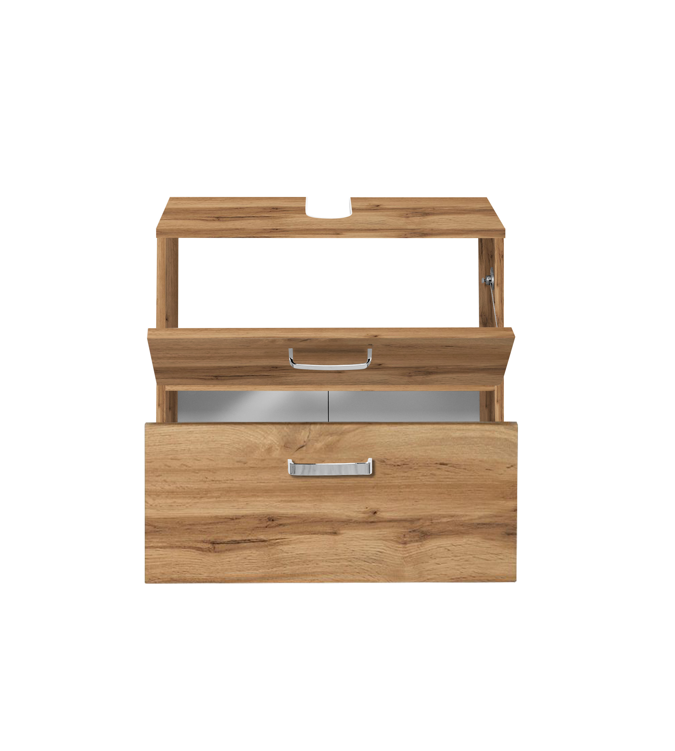 Meuble sous lavabo Bobbi 60cm 1 porte et 1 tiroir - chêne - Image 4