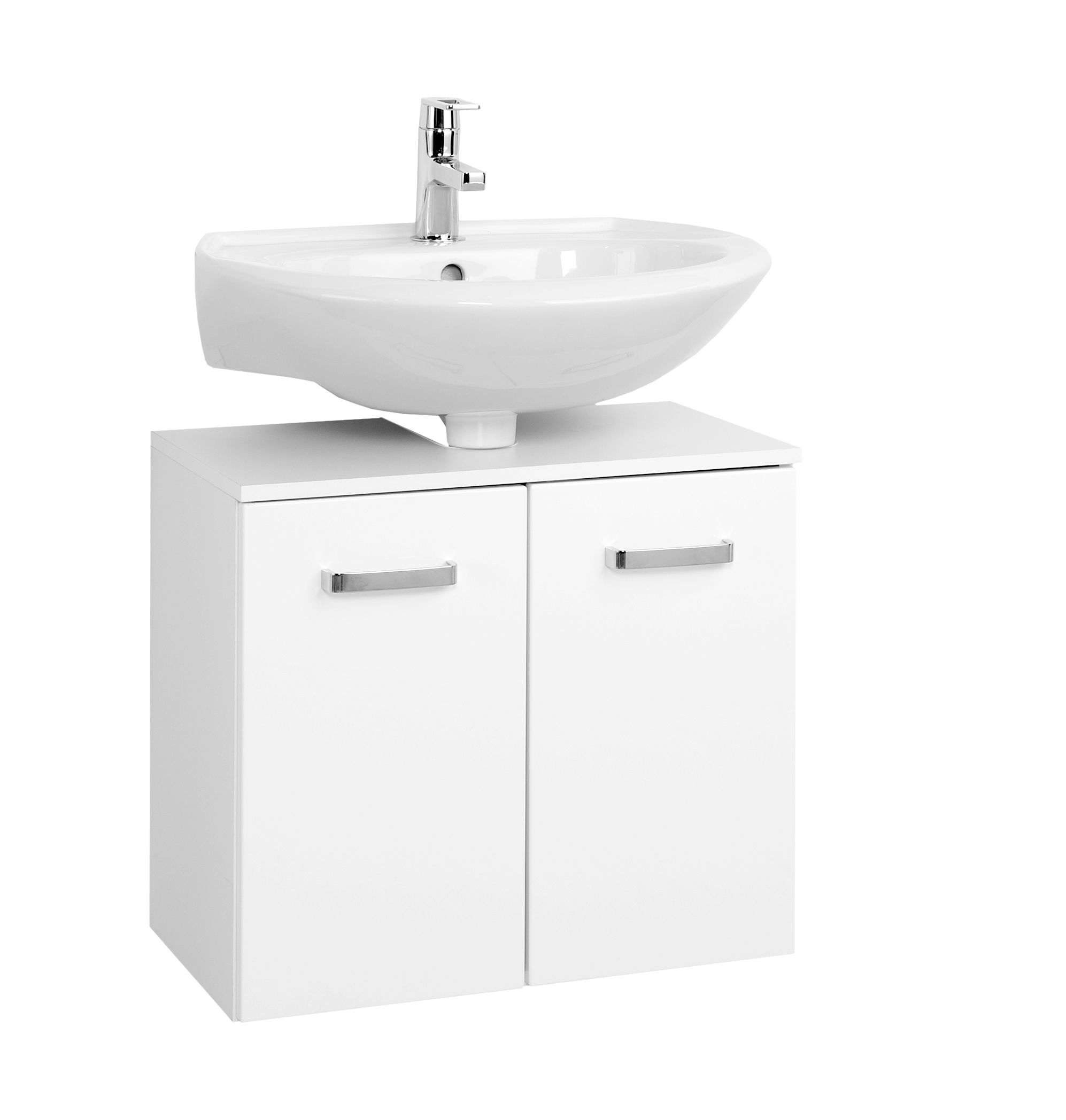 Meuble sous lavabo Bobbi 60cm 2 portes - blanc - Image 6