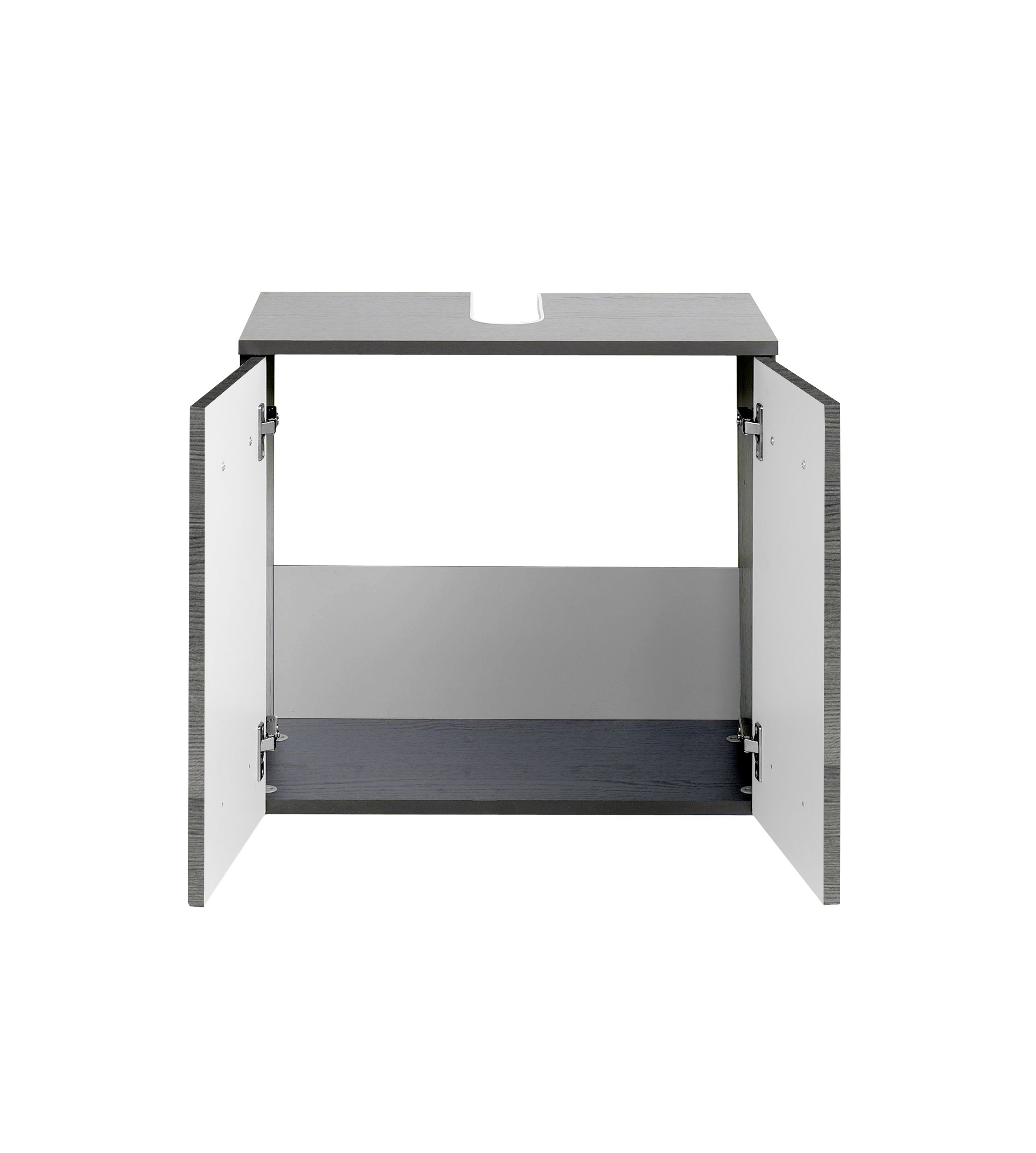 Meuble sous lavabo Bobbi 60cm 2 portes - graphite/chêne gris - Image 5