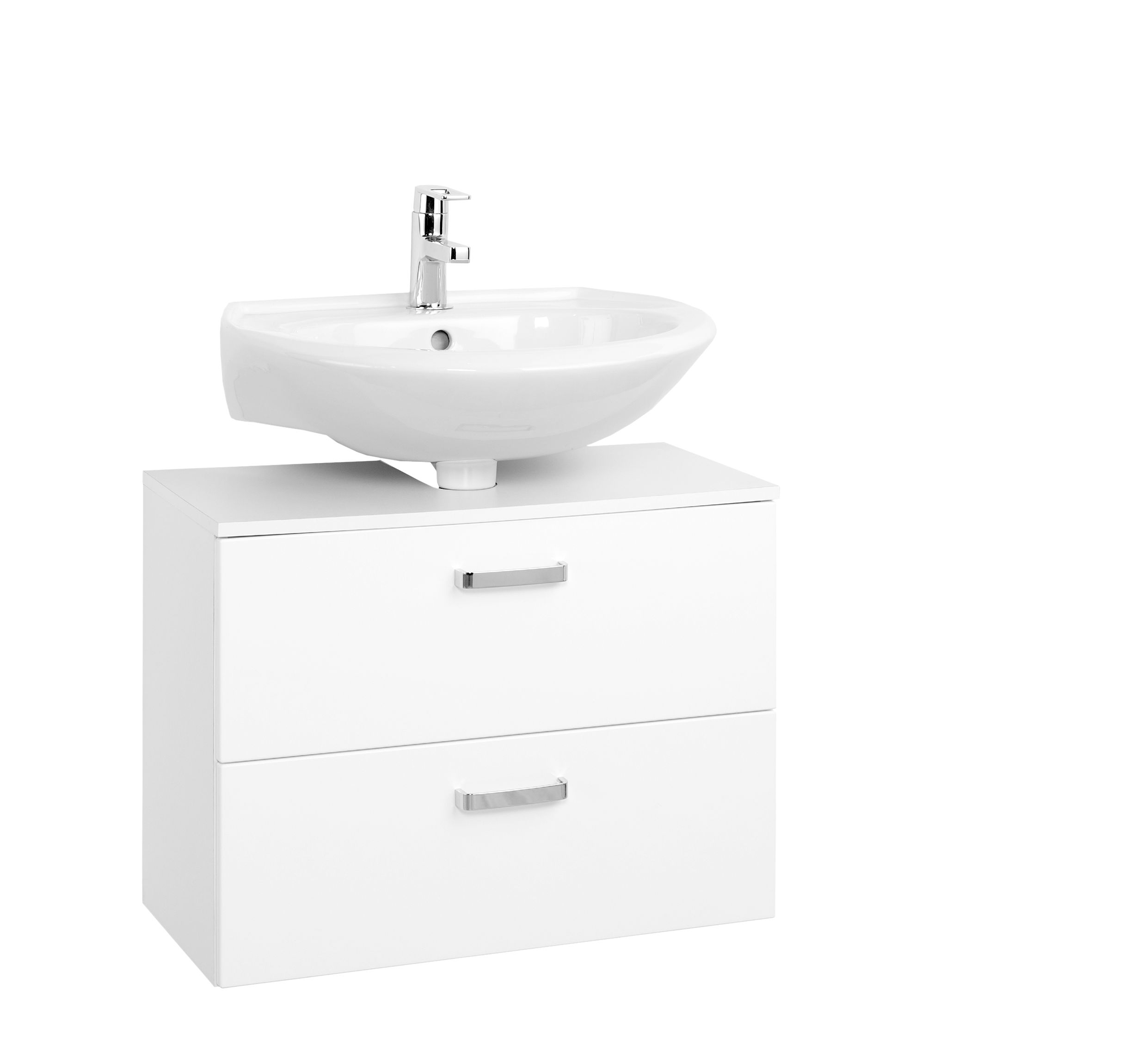 Meuble sous lavabo Bobbi 70cm 1 porte et 1 tiroir - blanc - Image 3