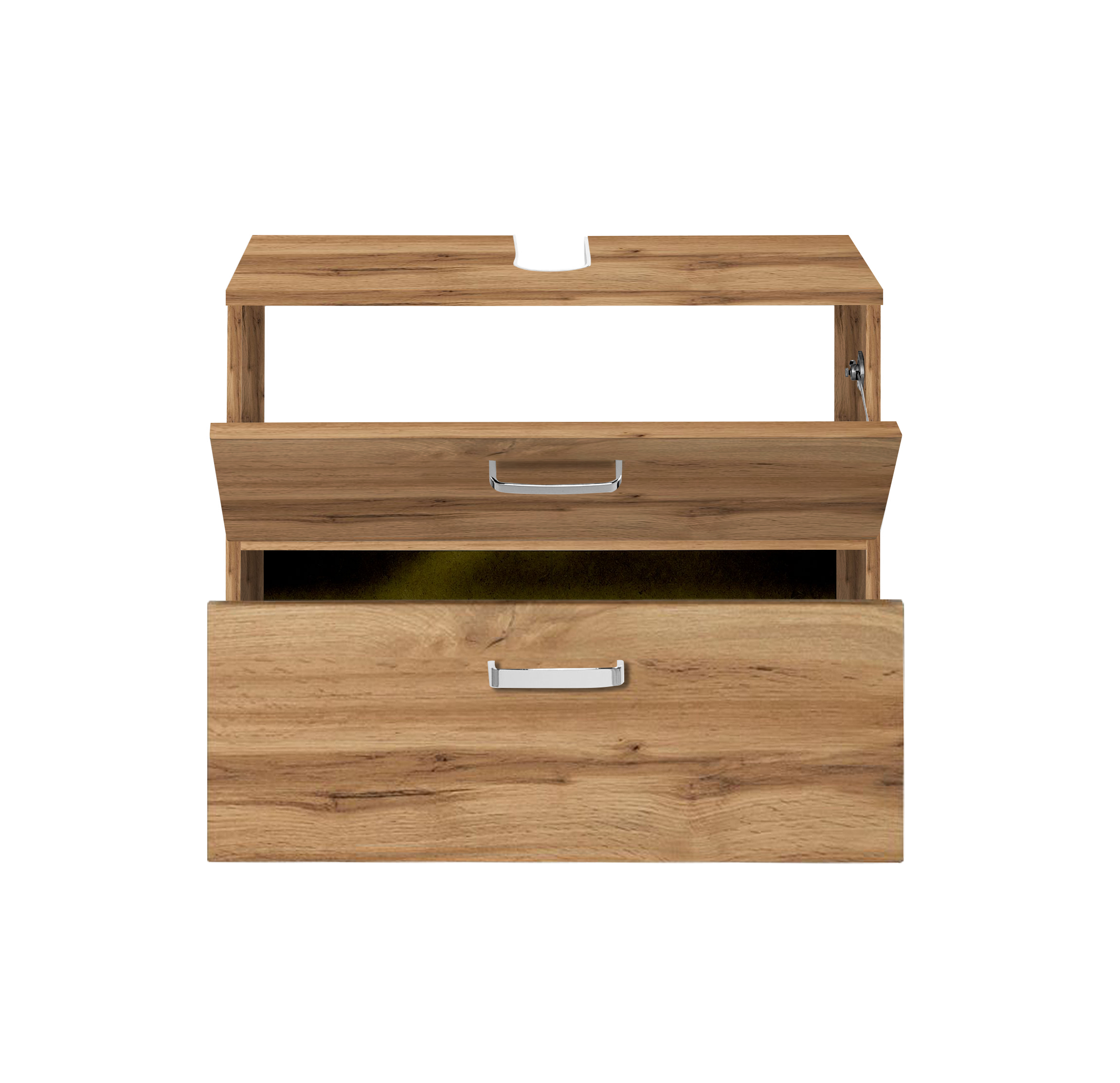 Meuble sous lavabo Bobbi 70cm 1 porte et 1 tiroir - chêne - Image 4