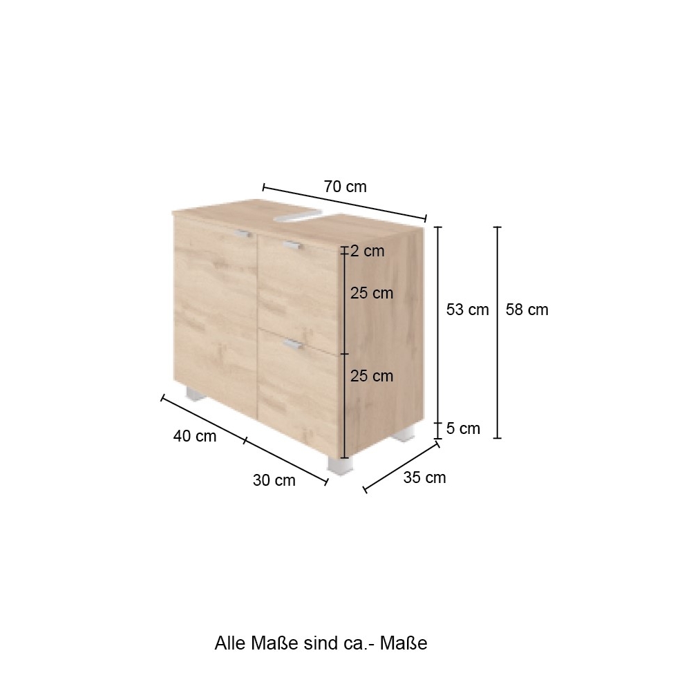 Meuble sous lavabo Bodhi 70cm - blanc - Image 4