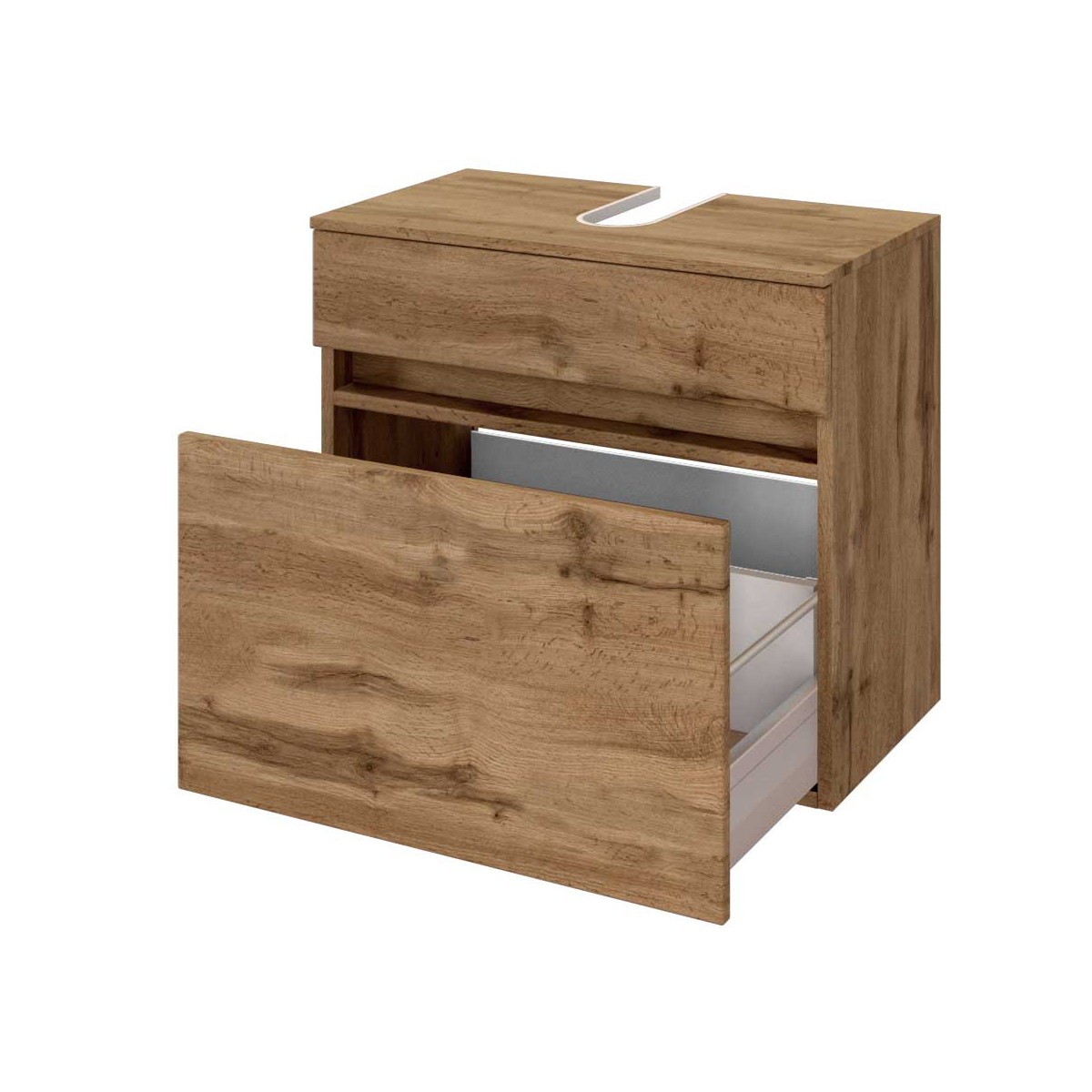 Meuble sous lavabo Brama 60cm 1 tiroir - chêne wotan - Image 5