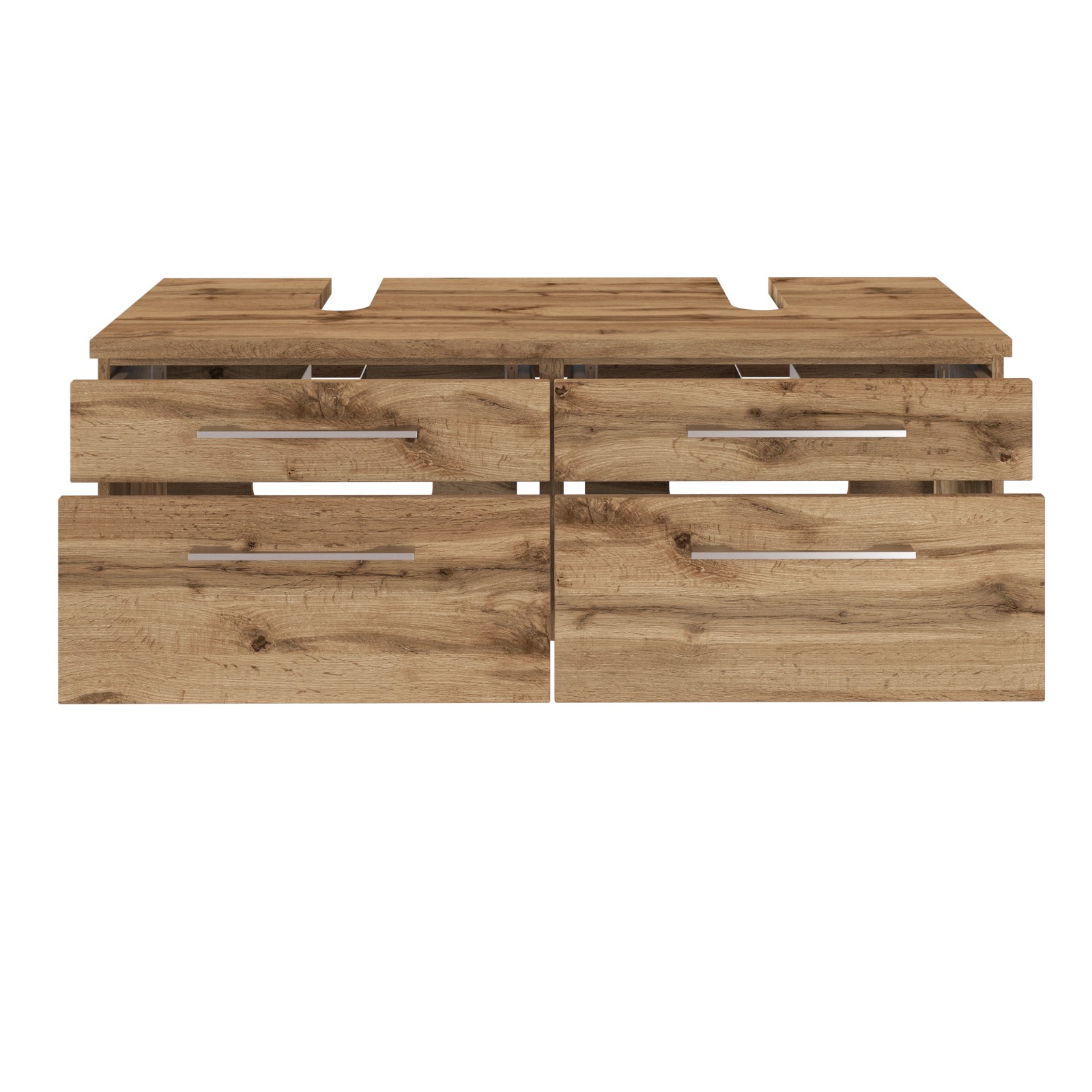 Meuble sous lavabo Dasa 120cm à 4 tiroirs - chêne wotan - Image 3