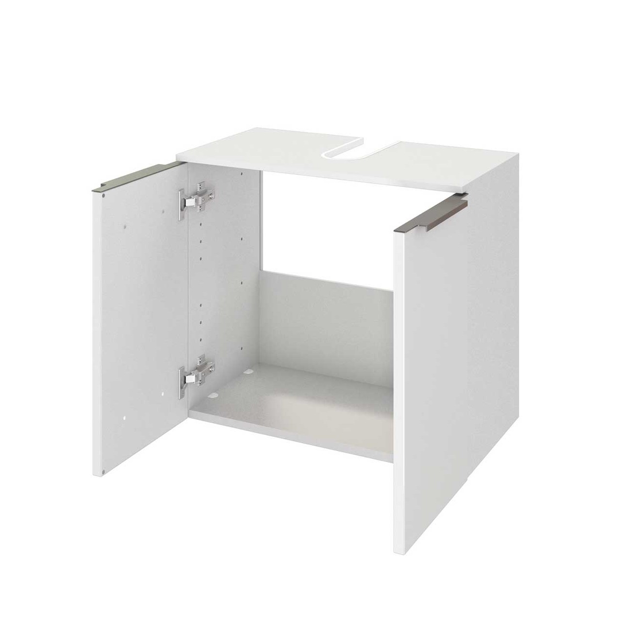Meuble sous lavabo Hansen 60cm 2 portes - blanc - Image 8