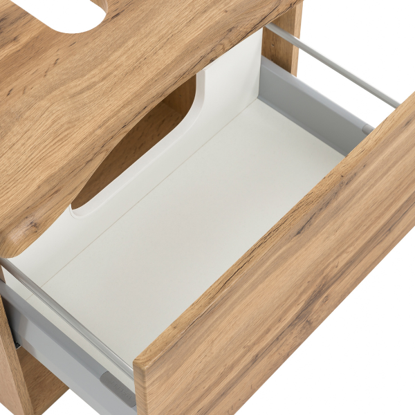 Meuble sous lavabo Karan 61cm 1 tiroir - chêne - Image 7