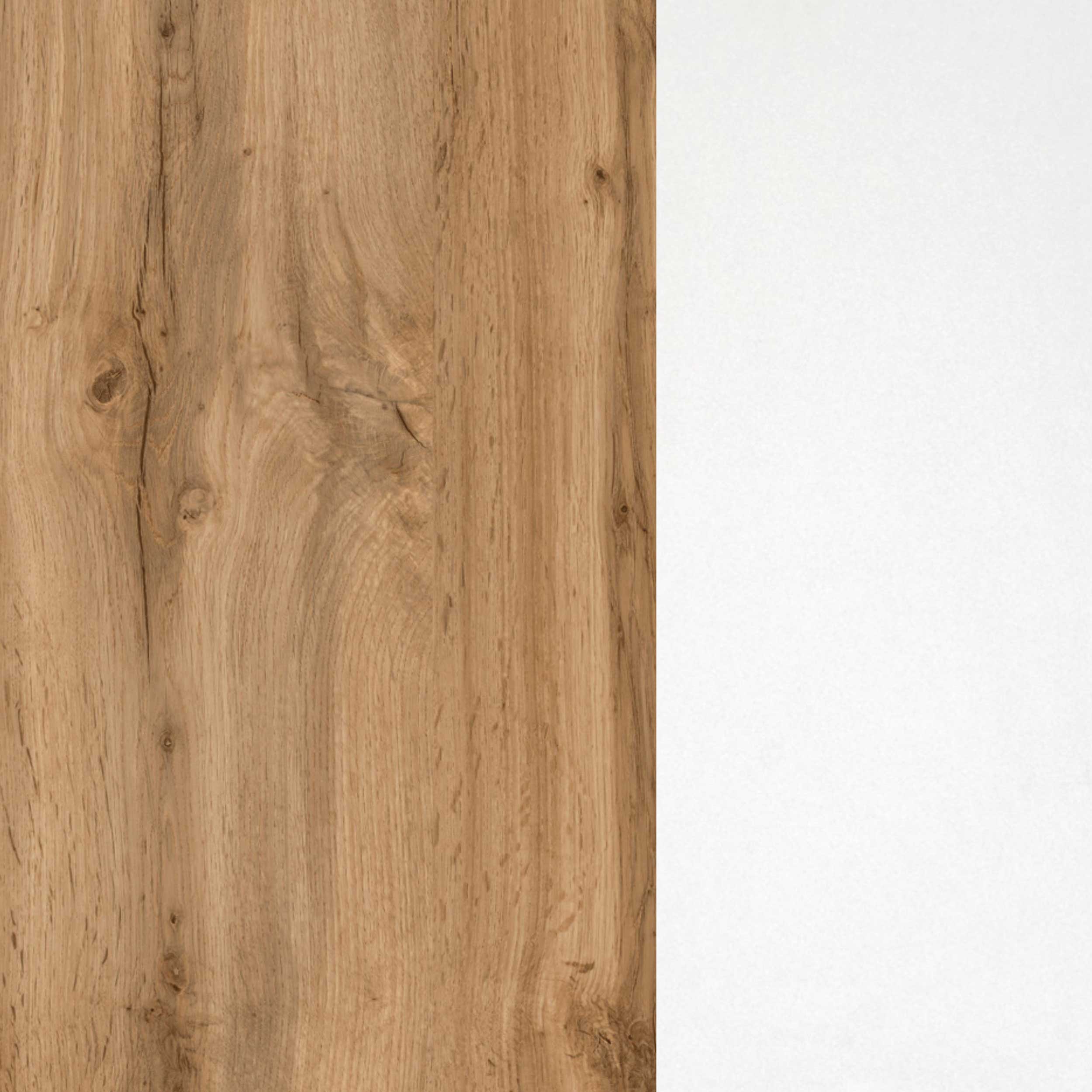 Meuble sous lavabo Pares 60cm 2 tiroirs - blanc/chêne wotan - Image 4