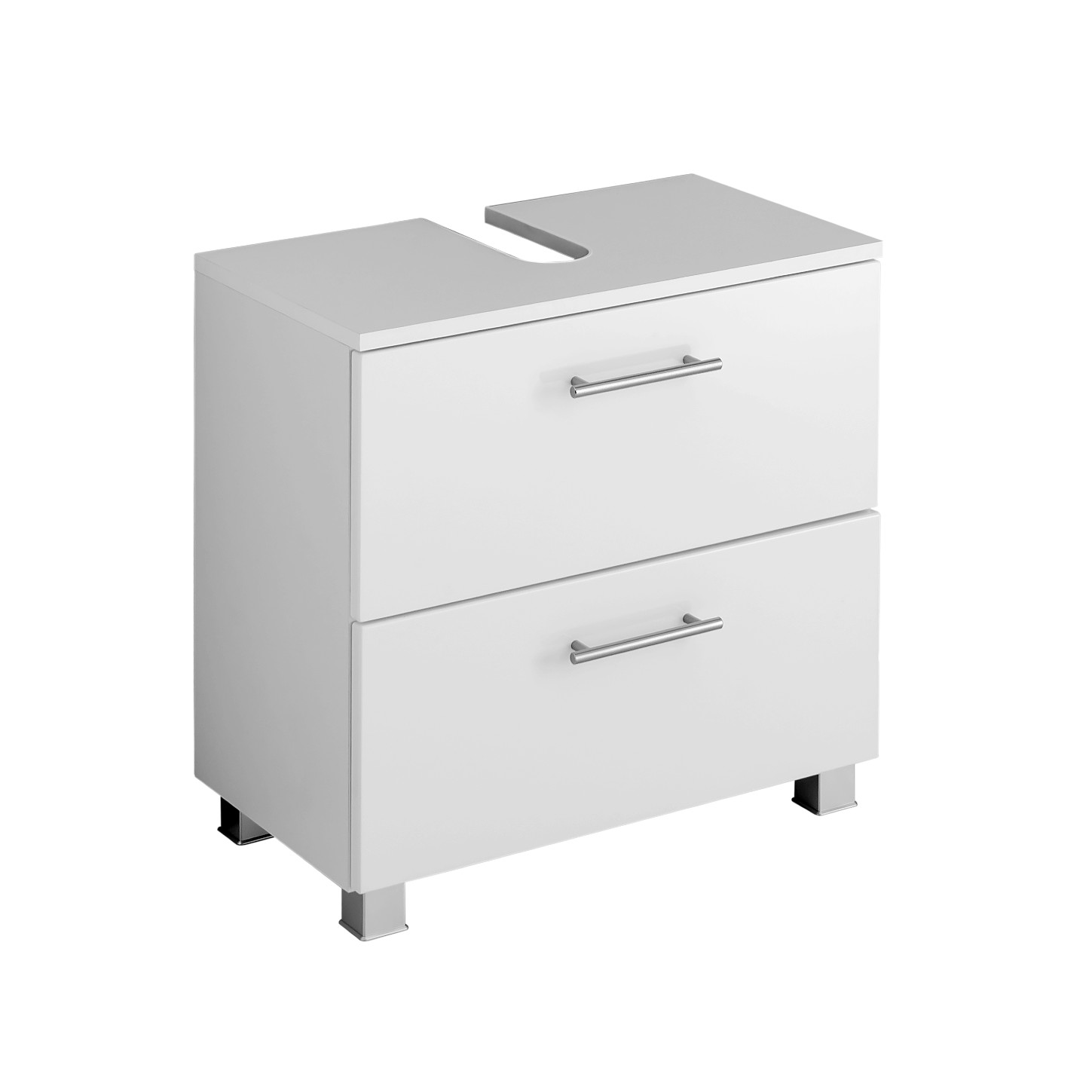 Meuble sous lavabo Pollet 60cm 1 porte et 1 tiroir - blanc