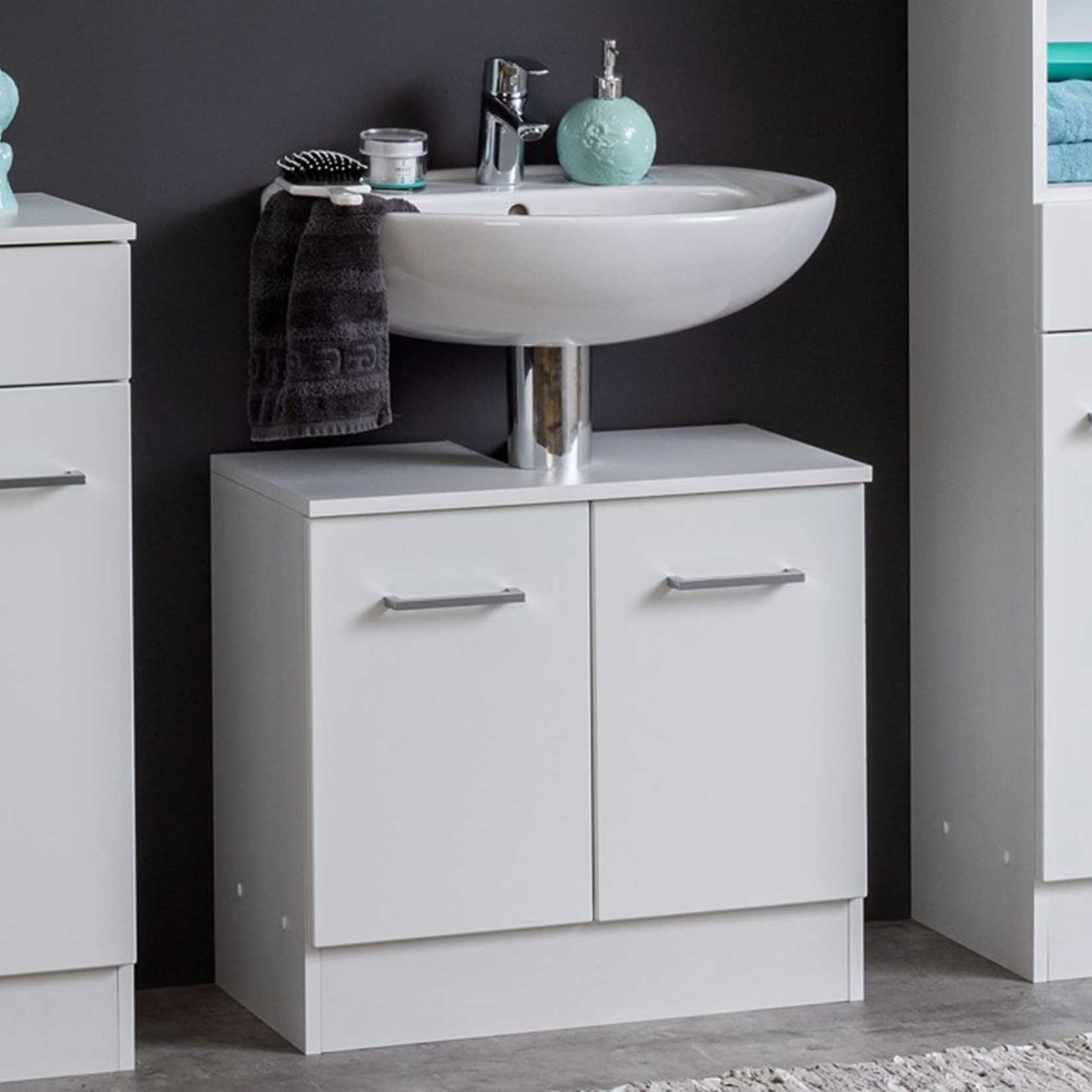 Meuble sous lavabo Ricca 60cm 2 portes - blanc