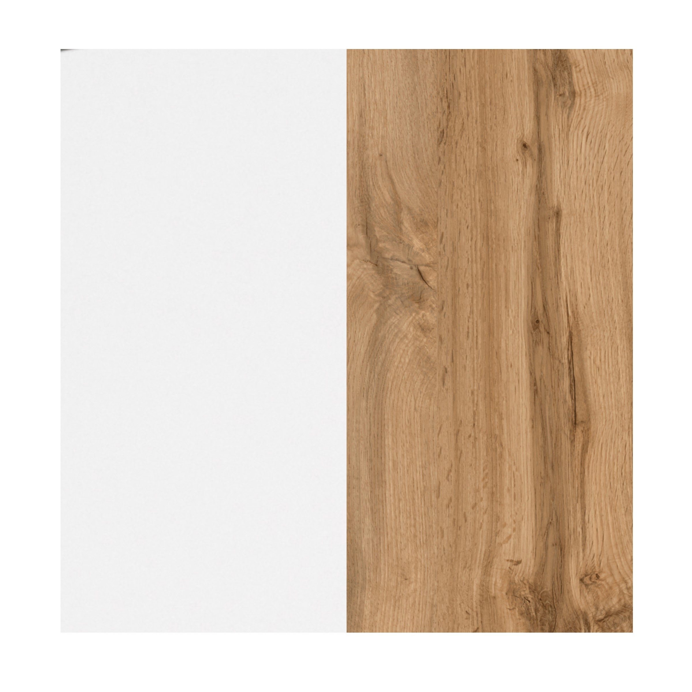 Meuble sous lavabo Sefa 60cm 1 porte & 1 tiroir - chêne/blanc - Image 4