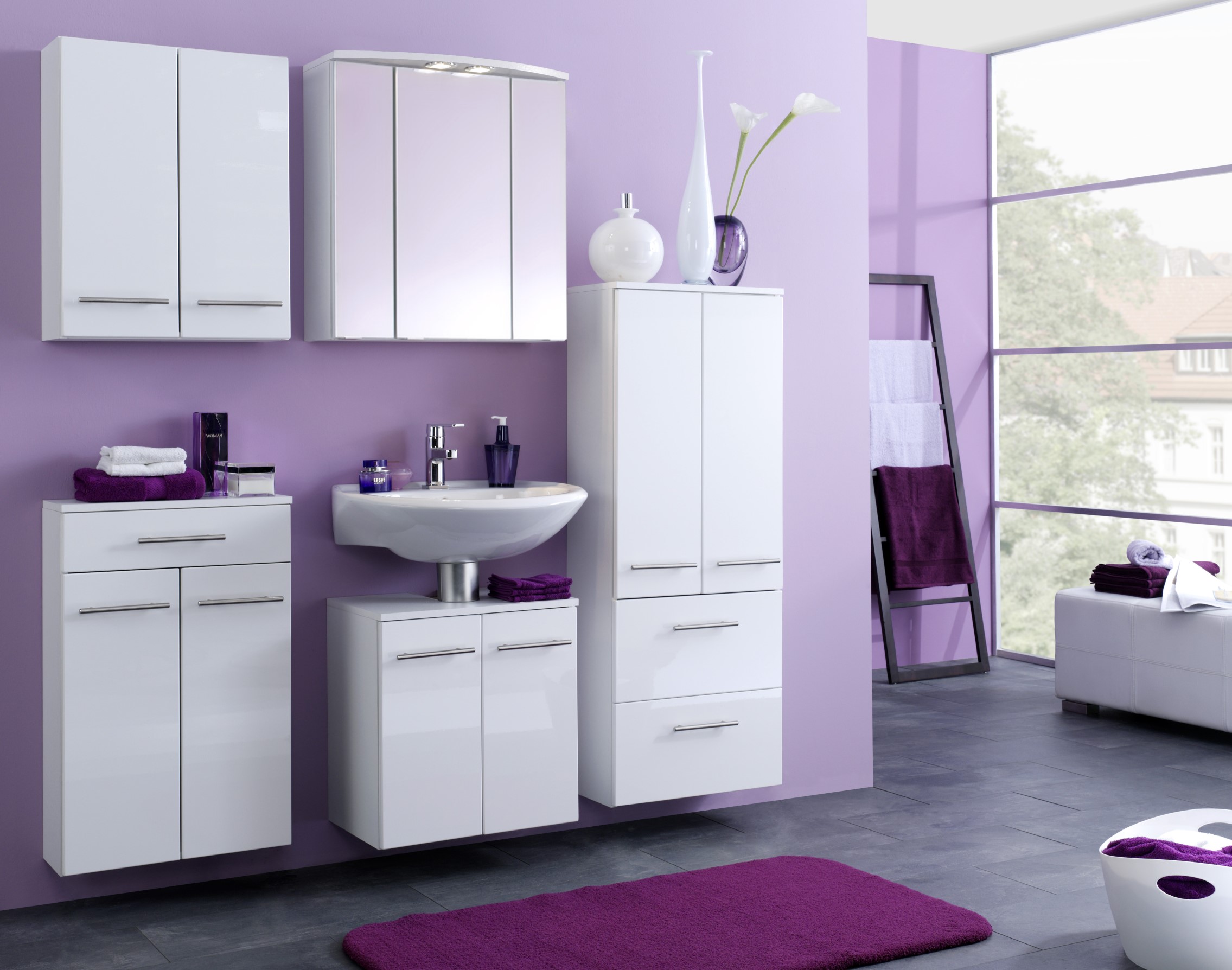 Meuble sous lavabo Small 50cm - blanc brillant - Image 2